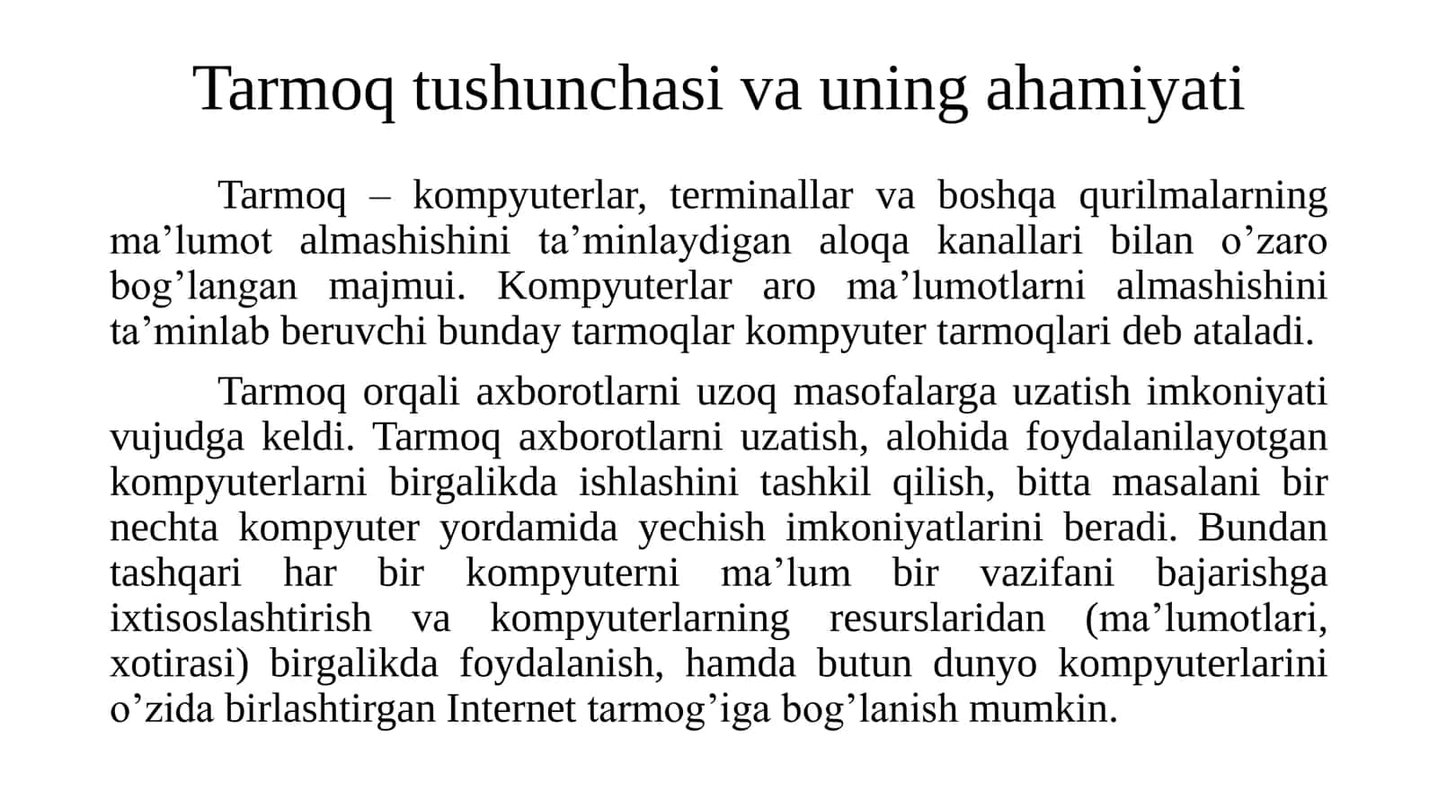 Internet tarmog'ida ishlash ko'nikmalari 2