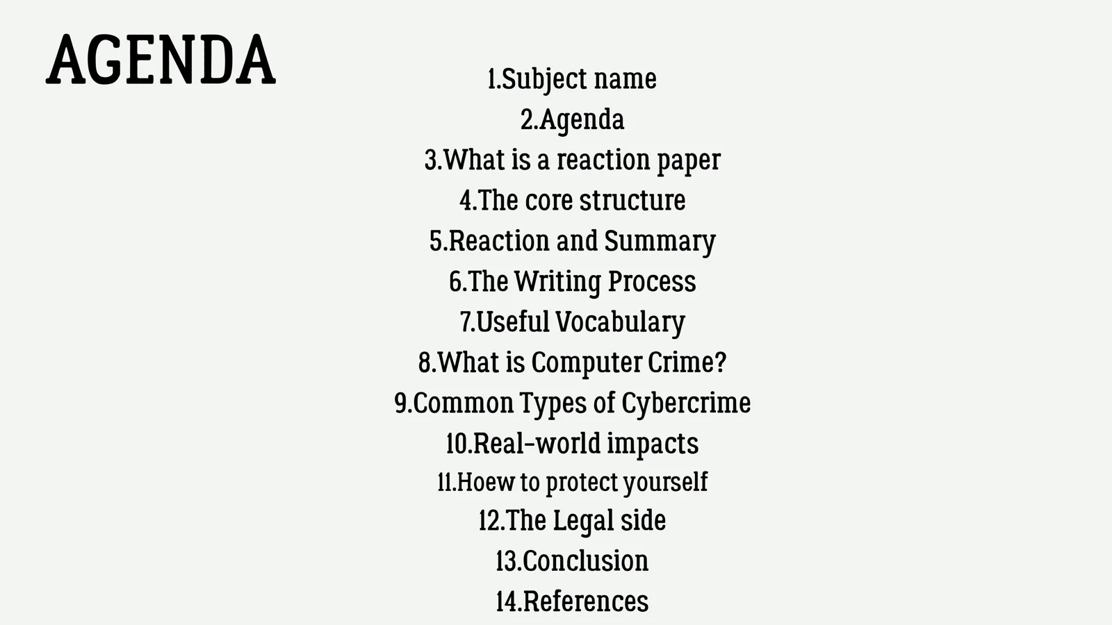 Reaction paper and Computer crime 2