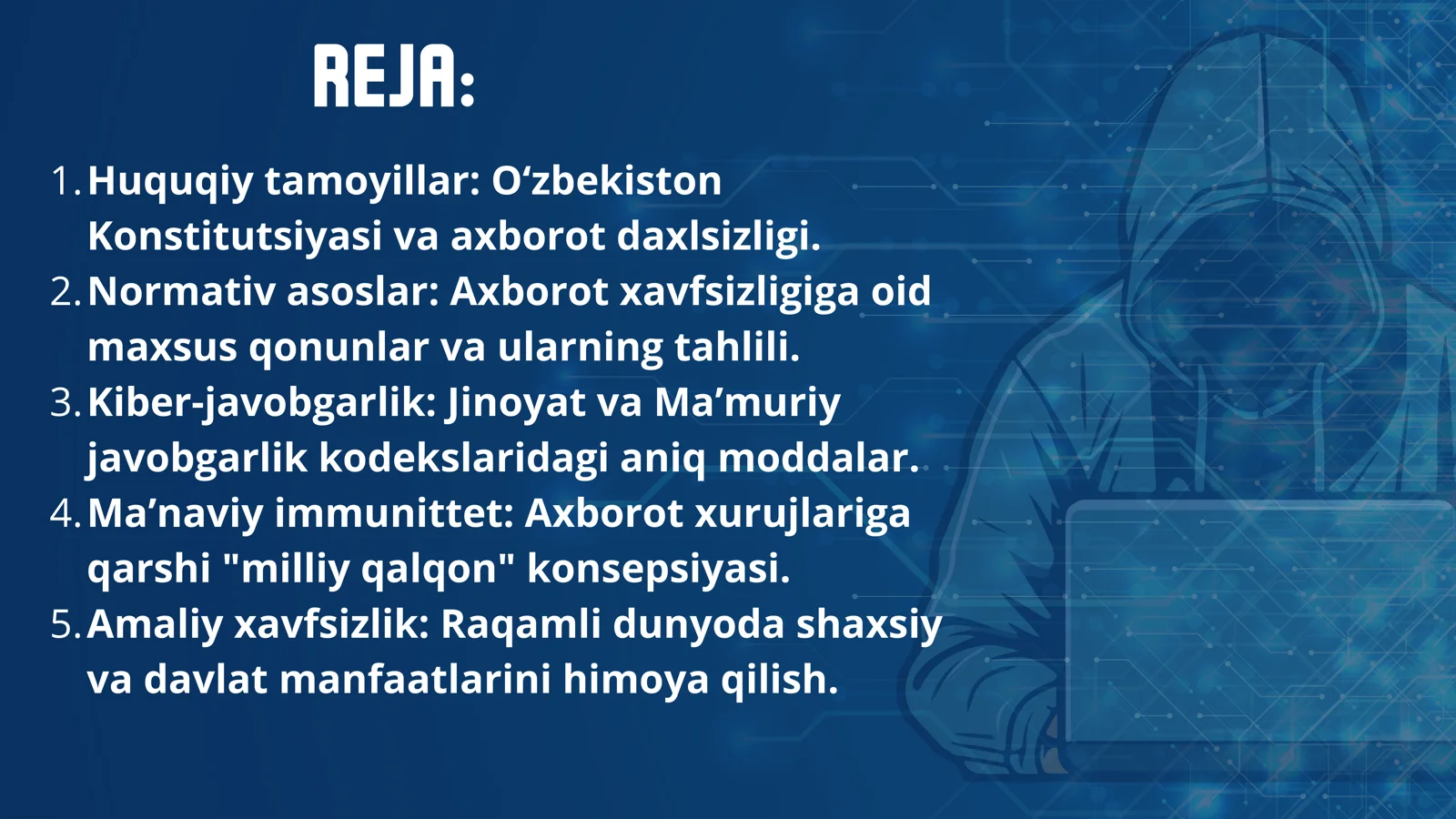 O‘zbekistonda axborot xavfsizligining ma’naviy va huquqiy asoslari 2