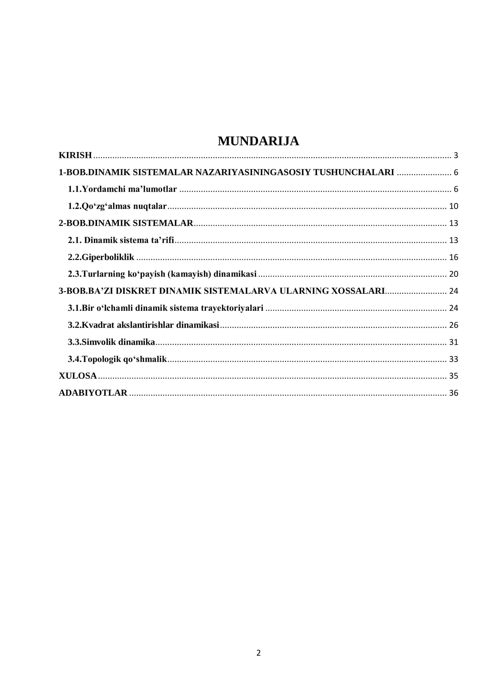 5130100- matematika - bakalavr darajasini olish uchun 2
