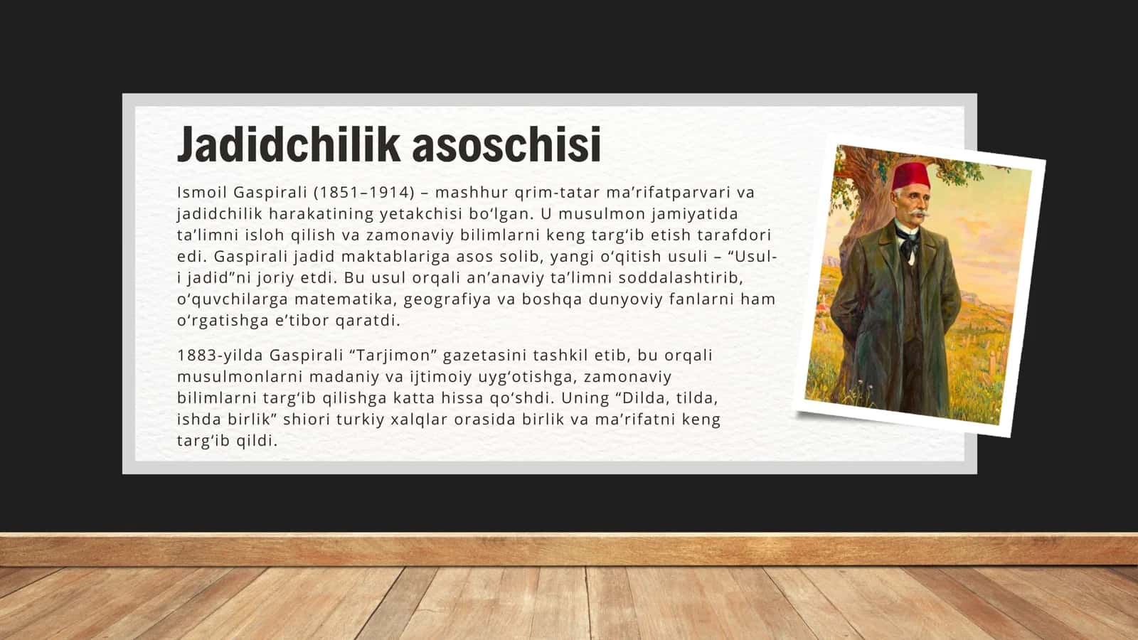 Jadidlar g`oyasi izidan prezentatsiya 2