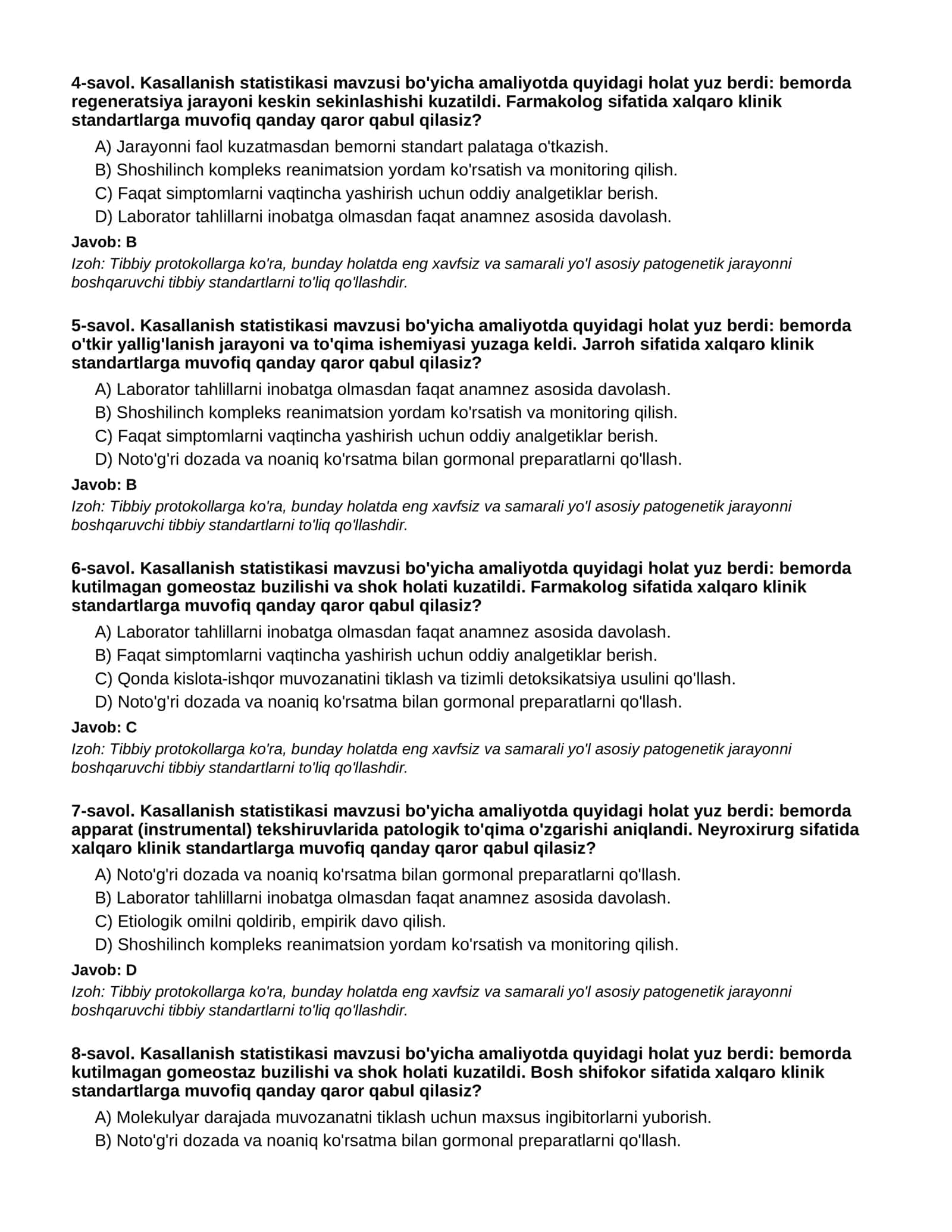 KASALLANISH STATISTIKASI - 1-QISM 2