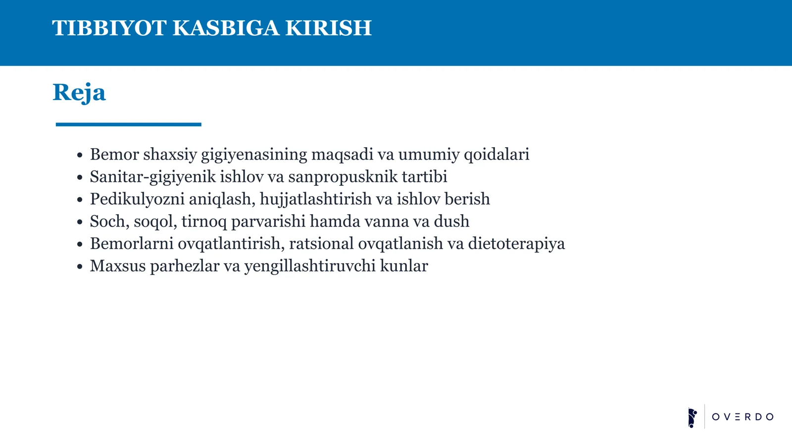 TIBBIYOT KASBIGA KIRISH 2