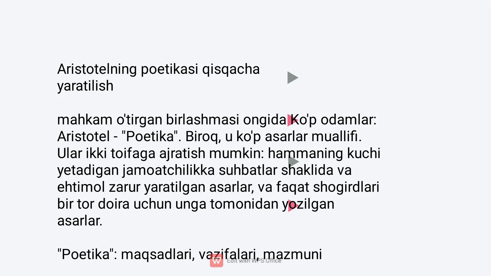 Arastuning poetika asari 2