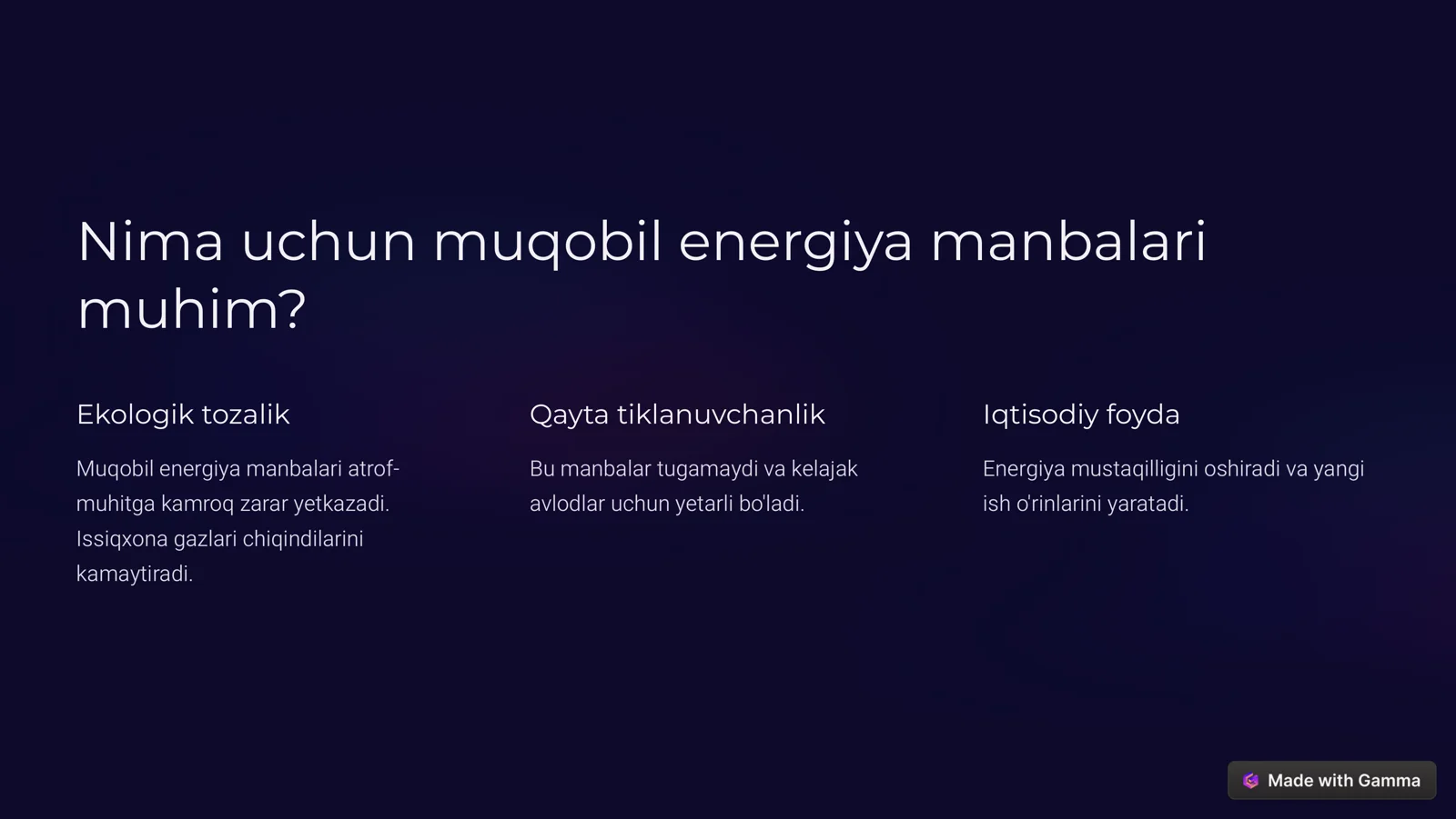 Muqobil Energiya 2