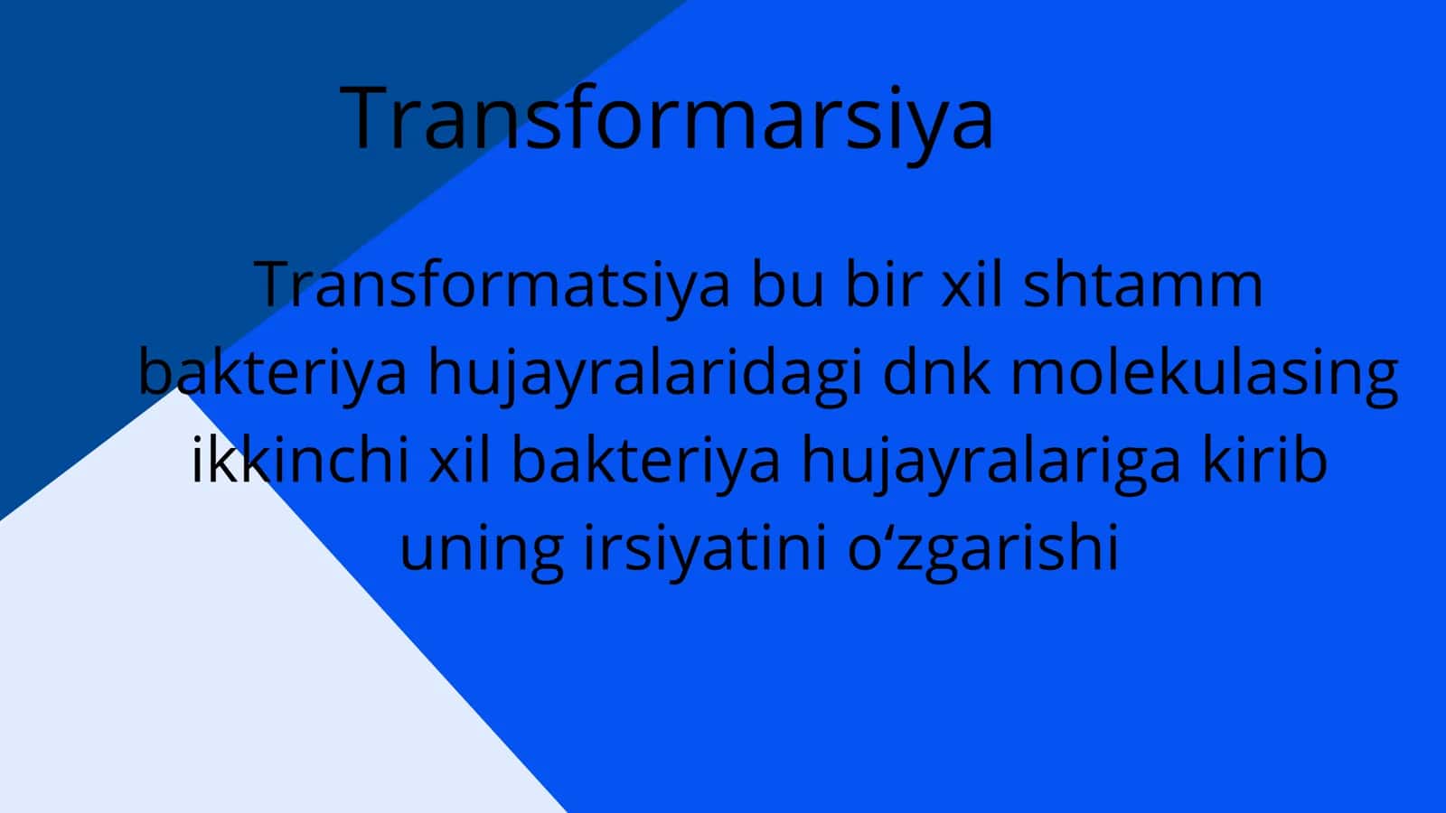 Irsiyatning molekulyar asoslari 2