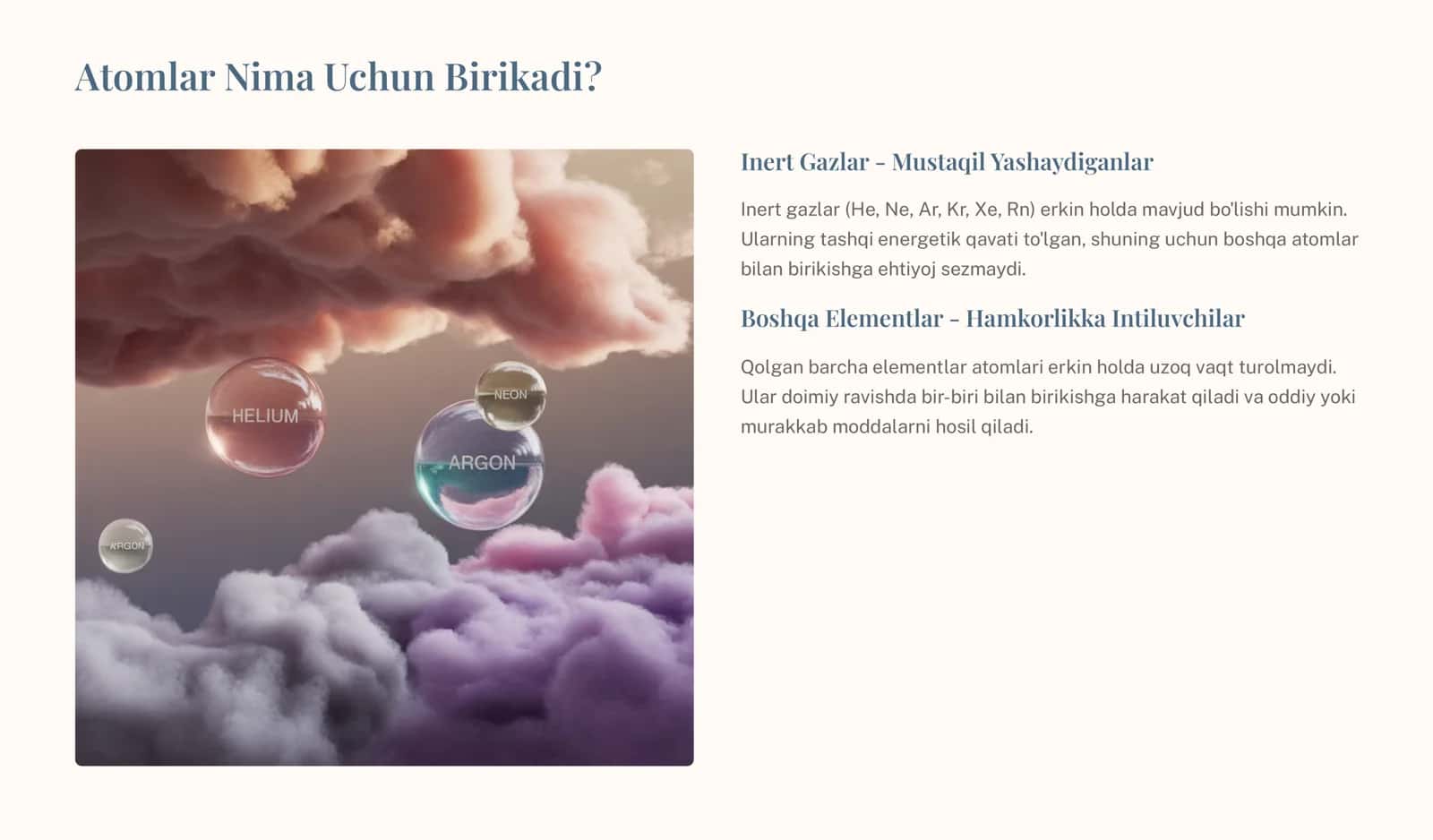 Atomlar qanday birikadi va kuchlar, EĘe}·«Ğağfl×Ęl} 2