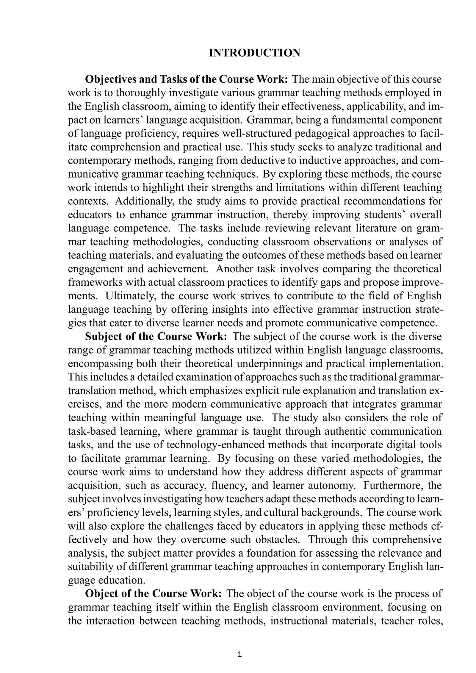 Grammar Teaching Methods in English Language 2
