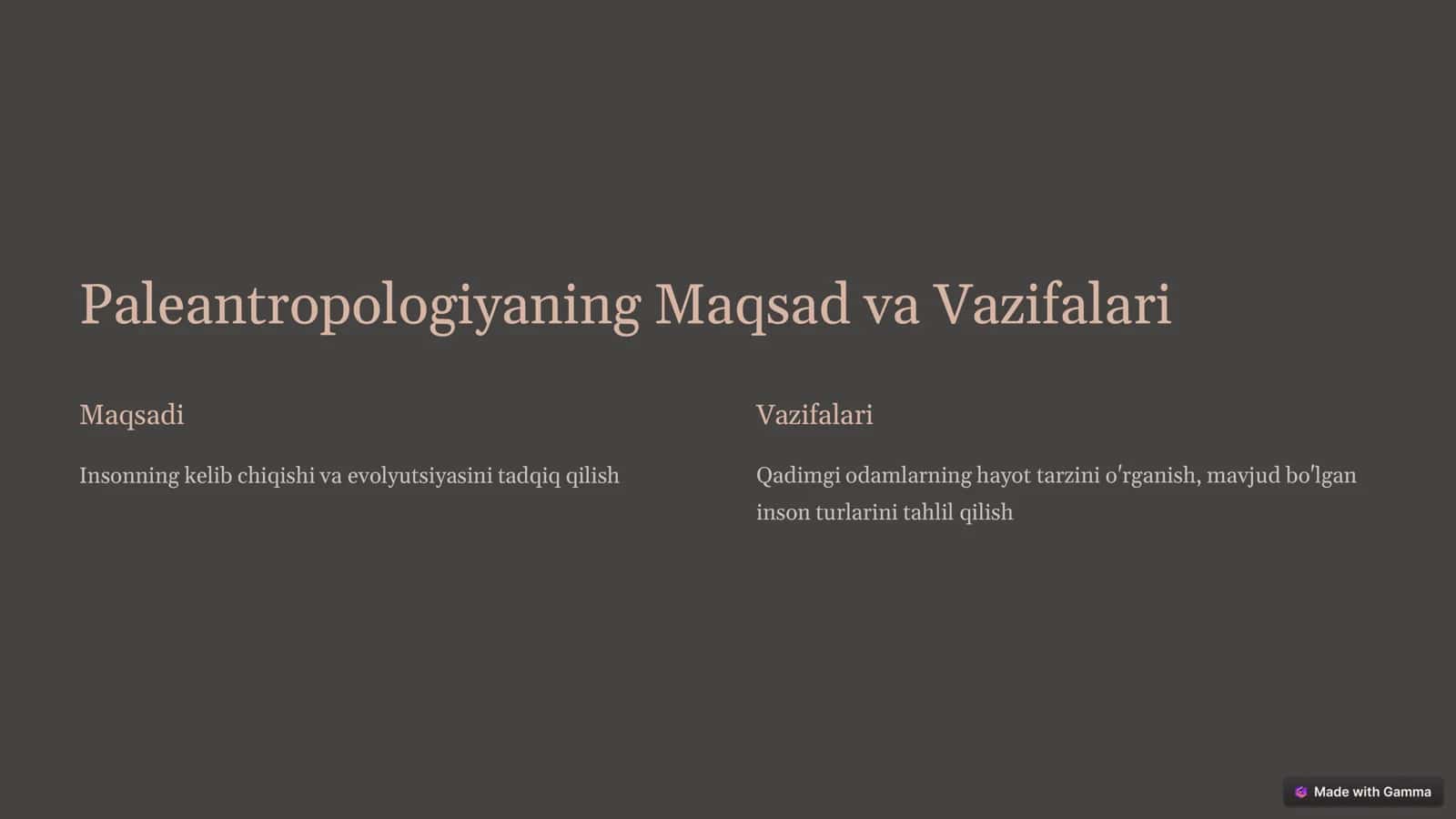 Paleantropologiya va Arxeologiya 2