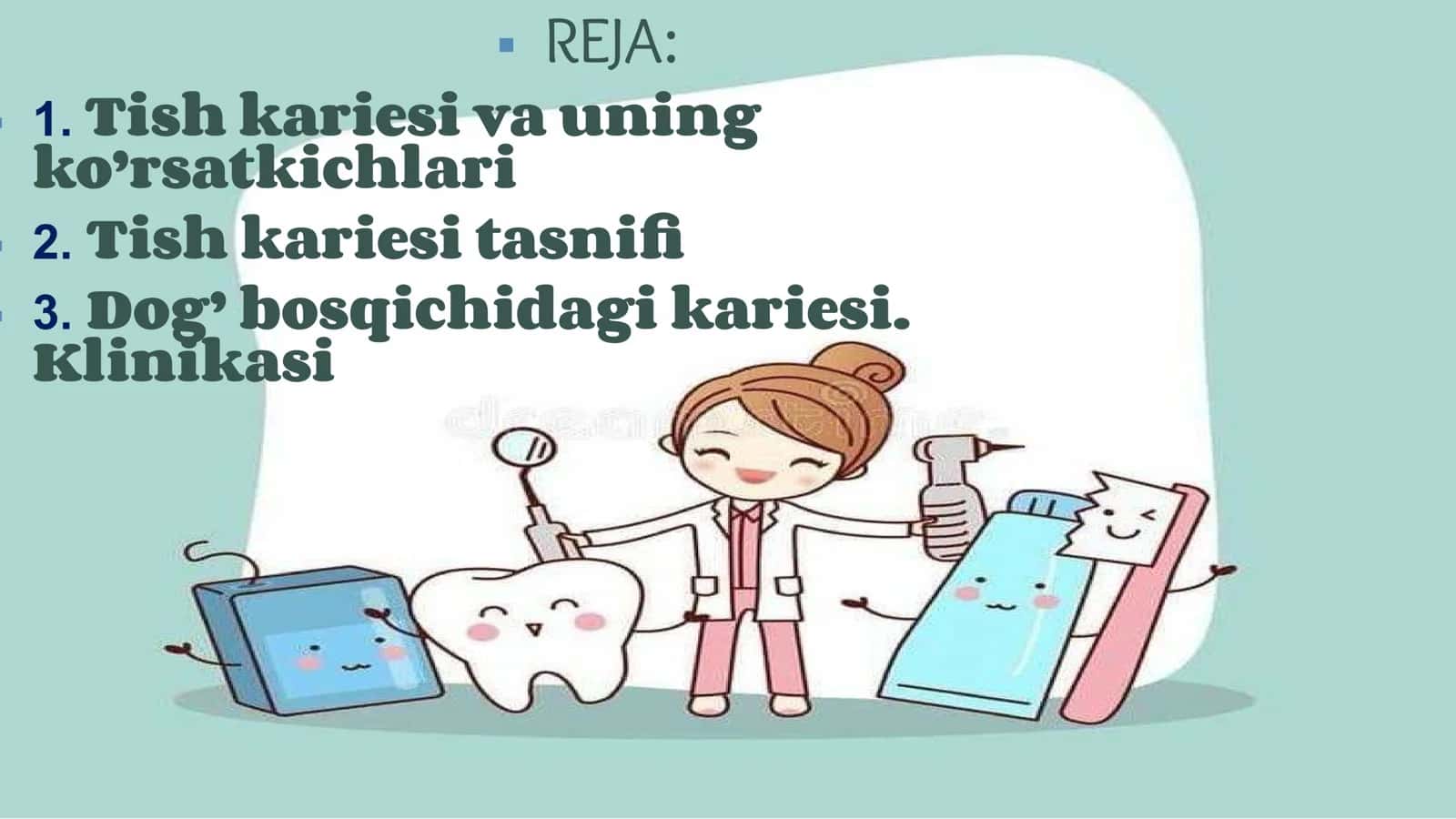 Dog’ bosqichidagi karies 2
