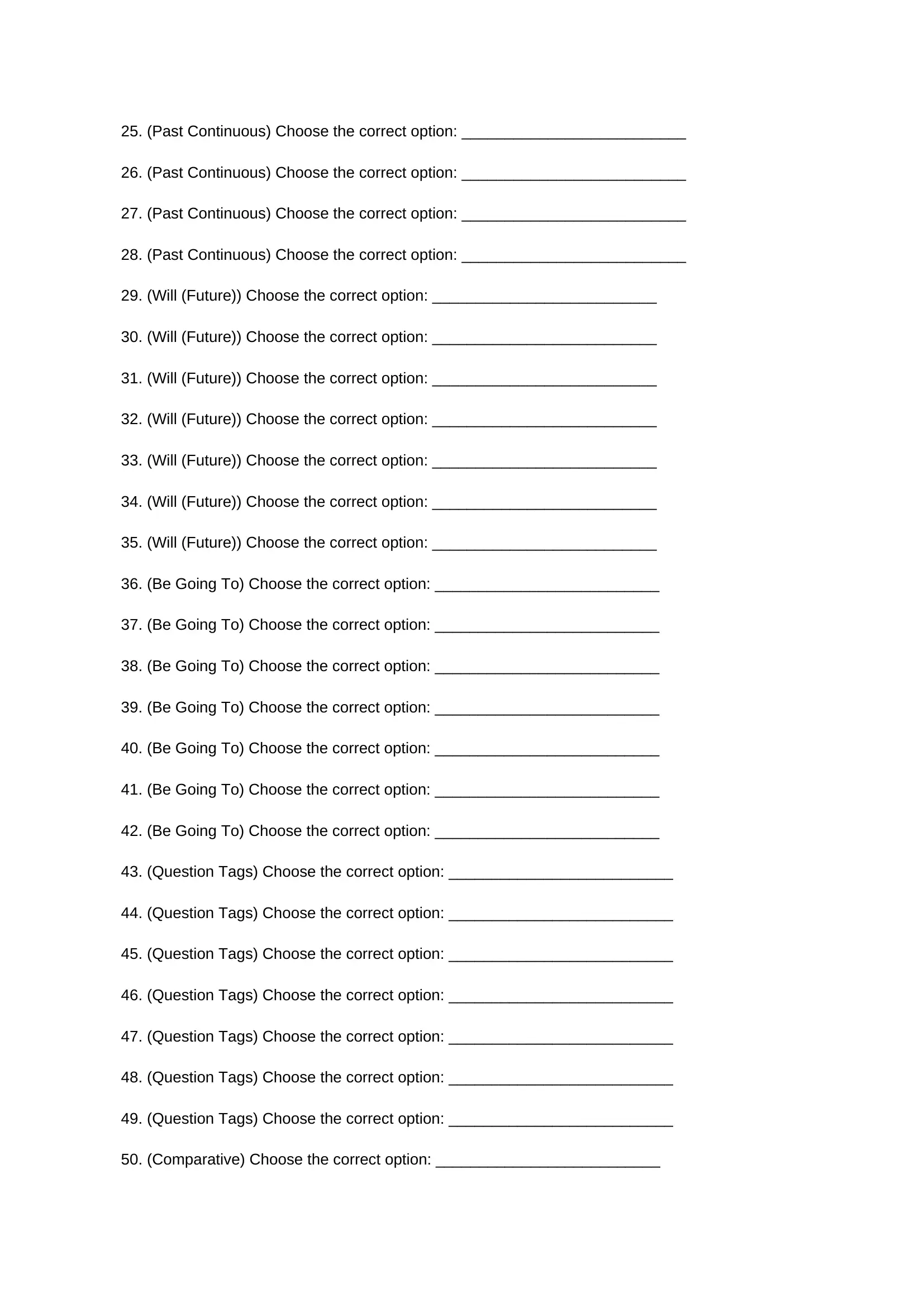 english grammar test 2