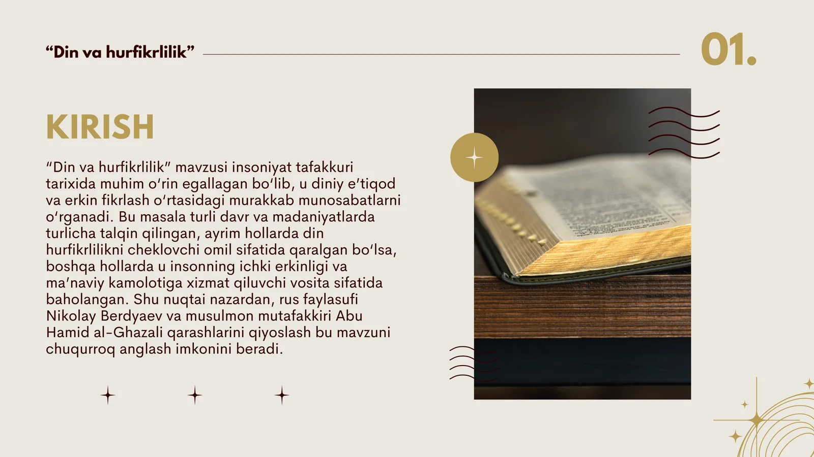 "Din va hurfikrlilik" 2
