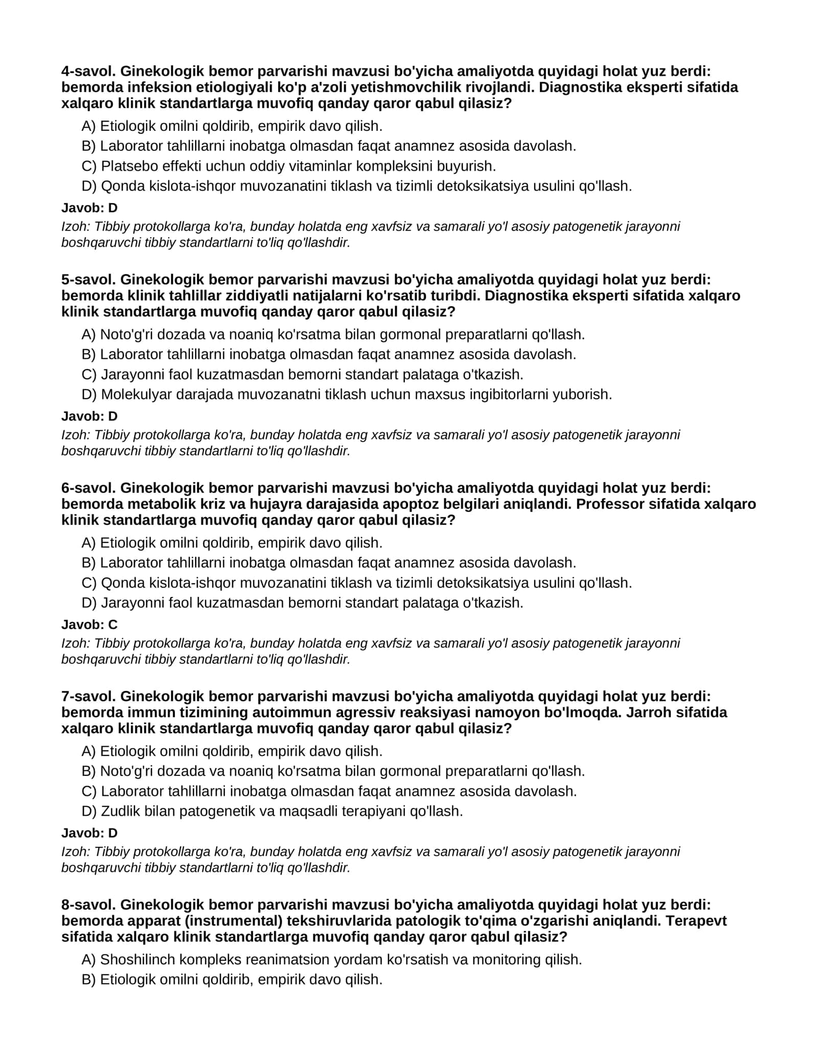GINEKOLOGIK BEMOR PARVARISHI - 2-QISM 2