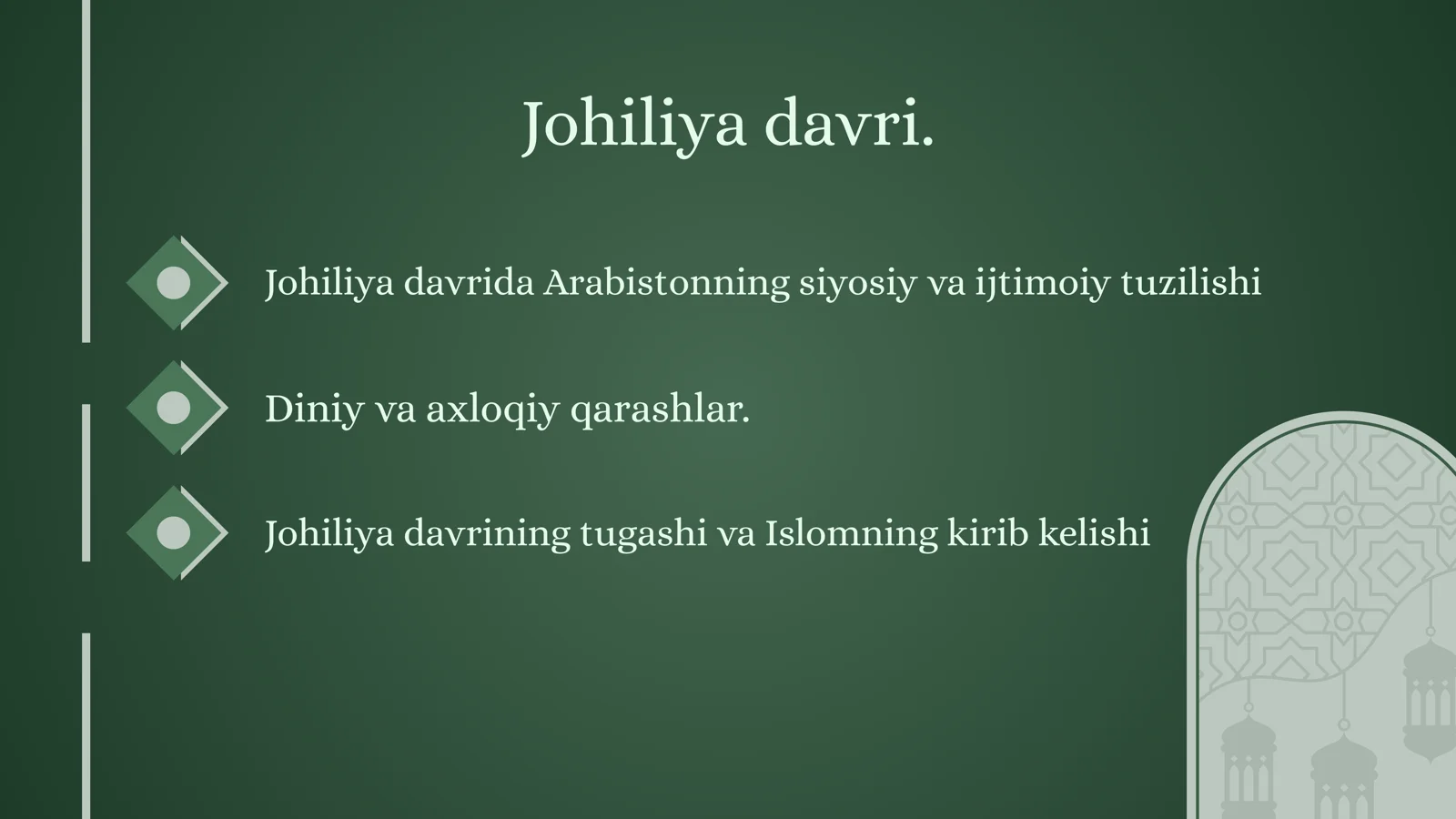 ISLOM DINI TARIXI VA MOHIYATI 2