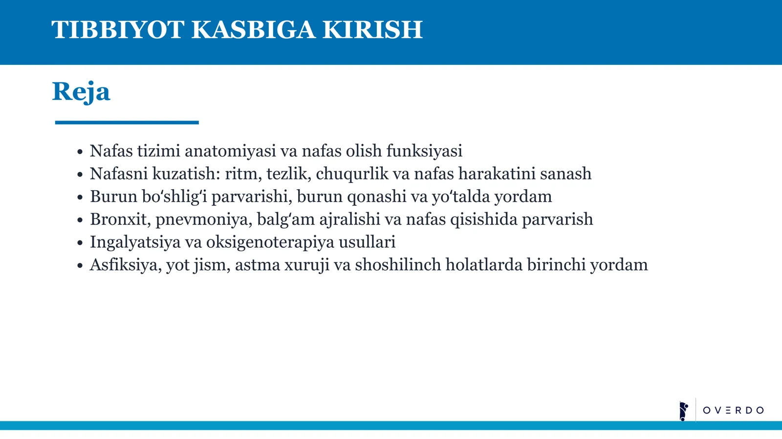 TIBBIYOT KASBIGA KIRISH 2