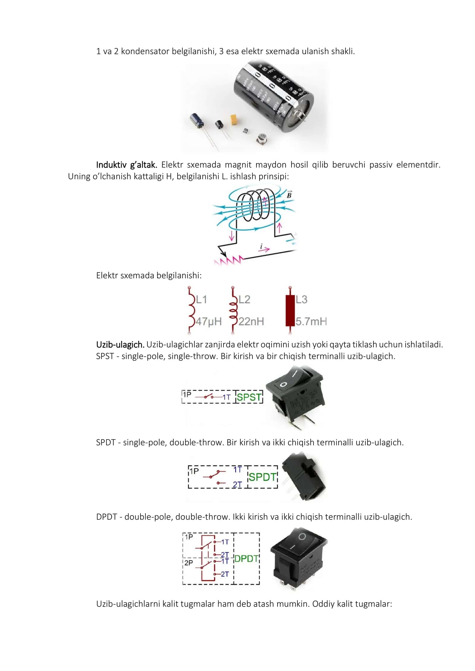 Elektr sxemaning asosiy elementlari 2