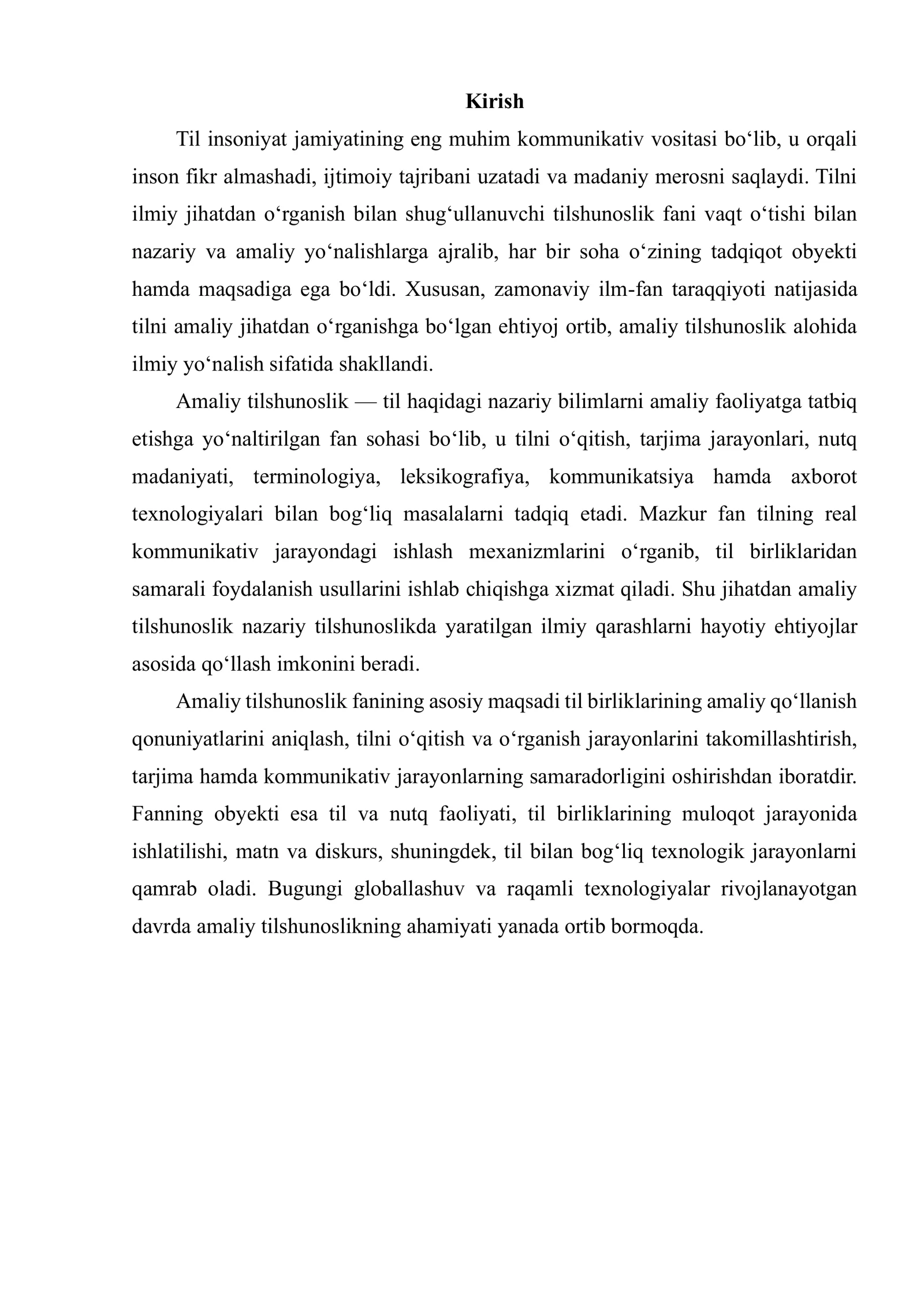 AMALIY TILSHUNOSLIK FANINING MAQSADI VA OBYEKTI 2