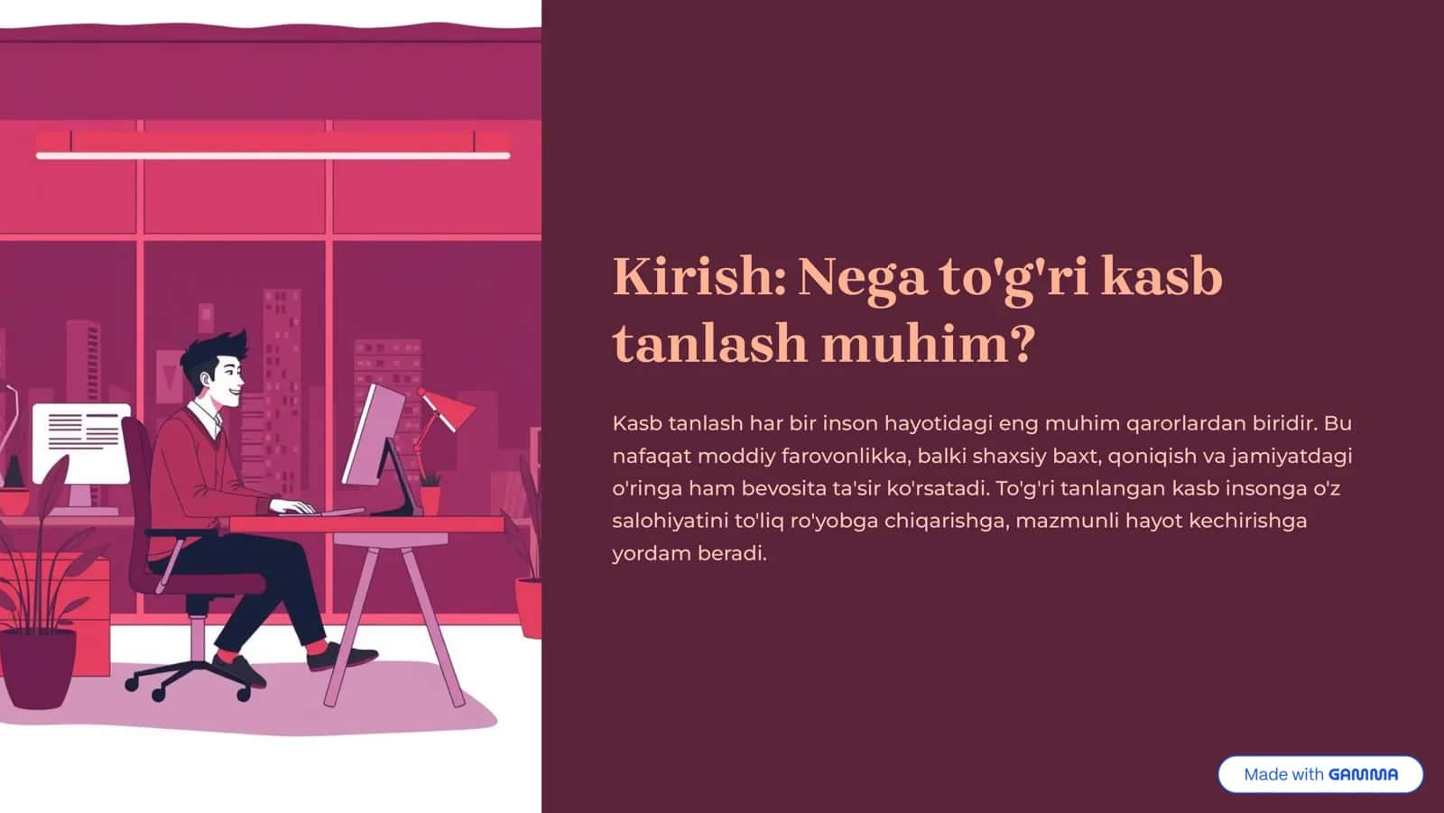 Kasb tanlash: Yo'naltirish, moslashish va mehnat psixologiyasi 2