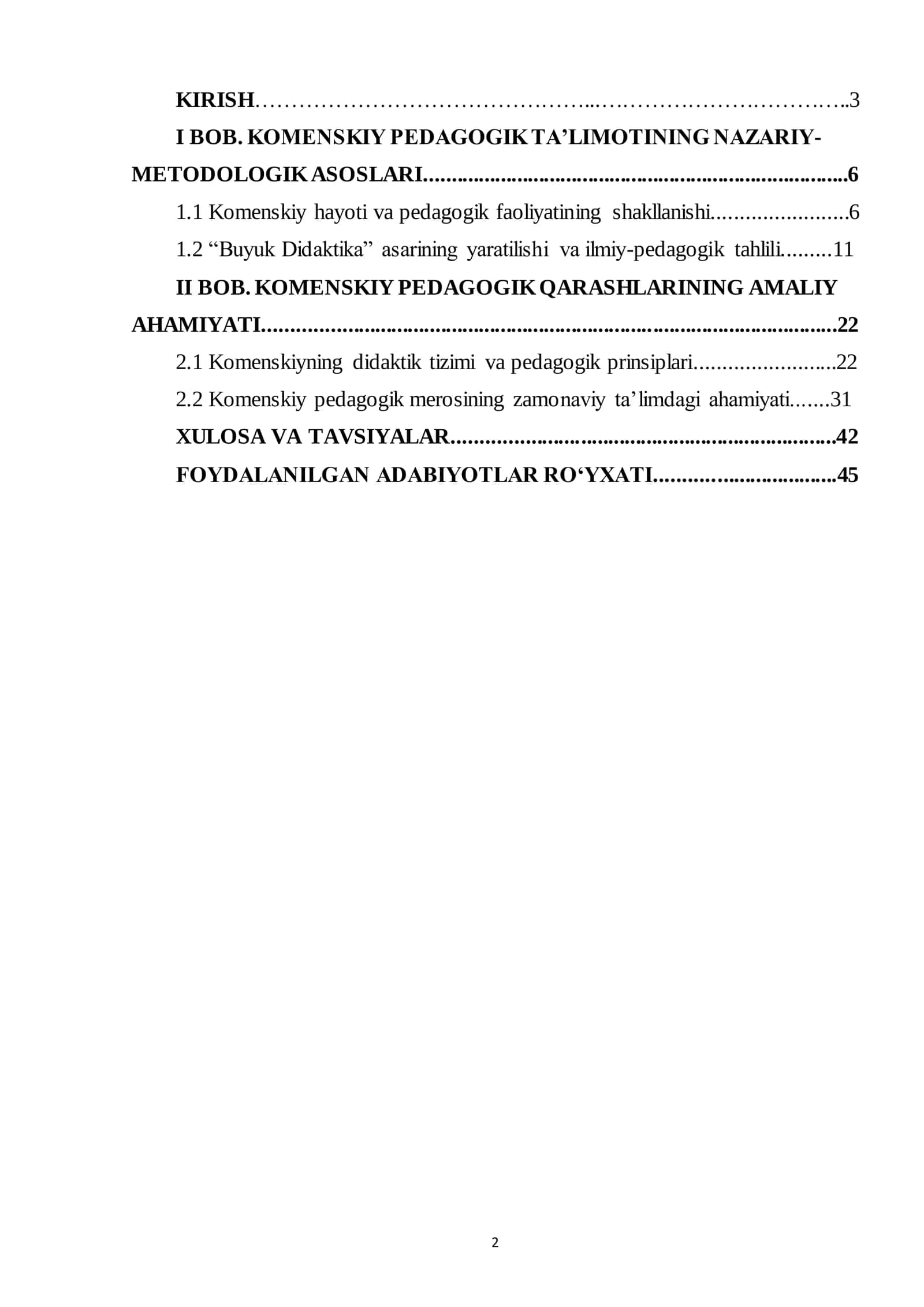 Yan Amos Komenskiyning padagogik qarashlari. kurs ishi 2