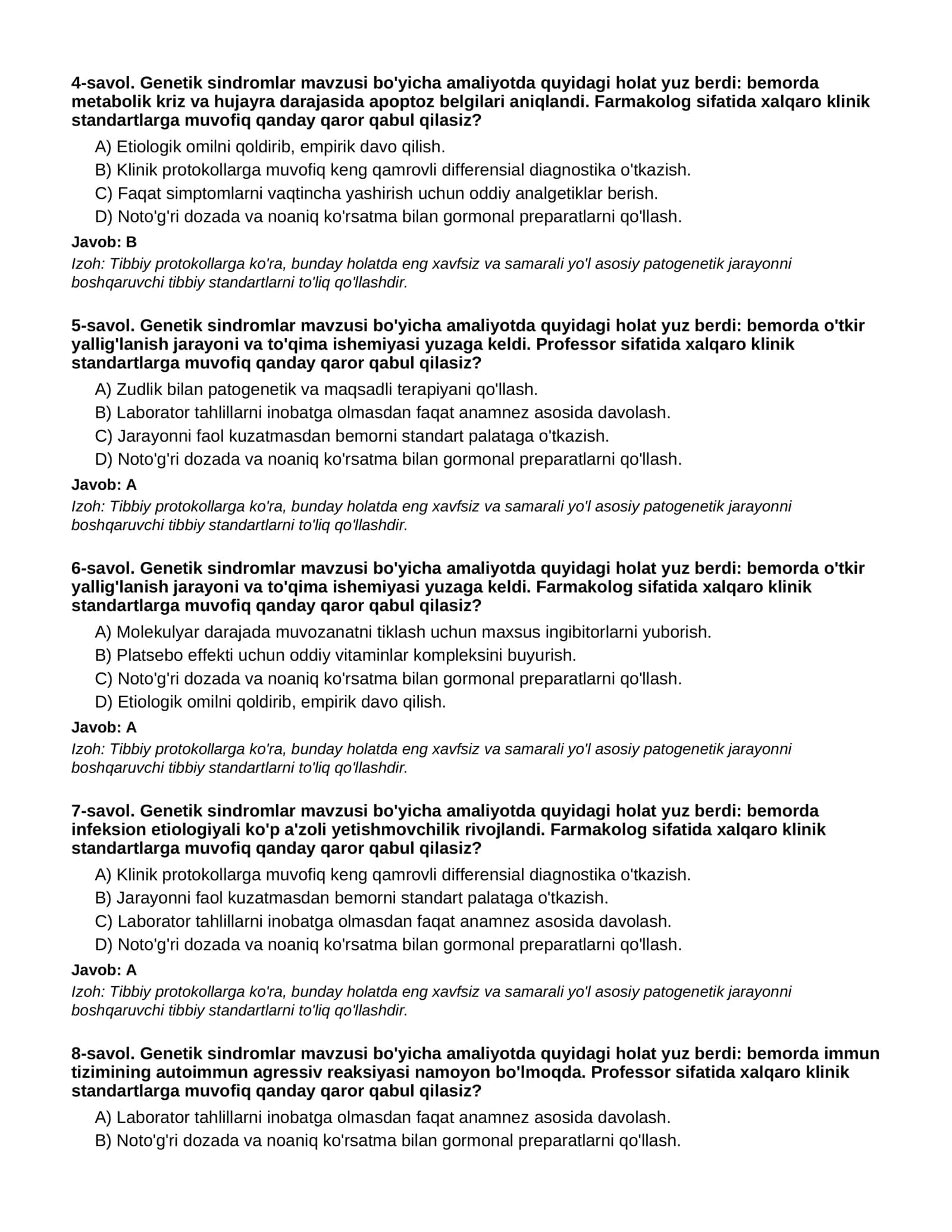 GENETIK SINDROMLAR - 1-QISM 2