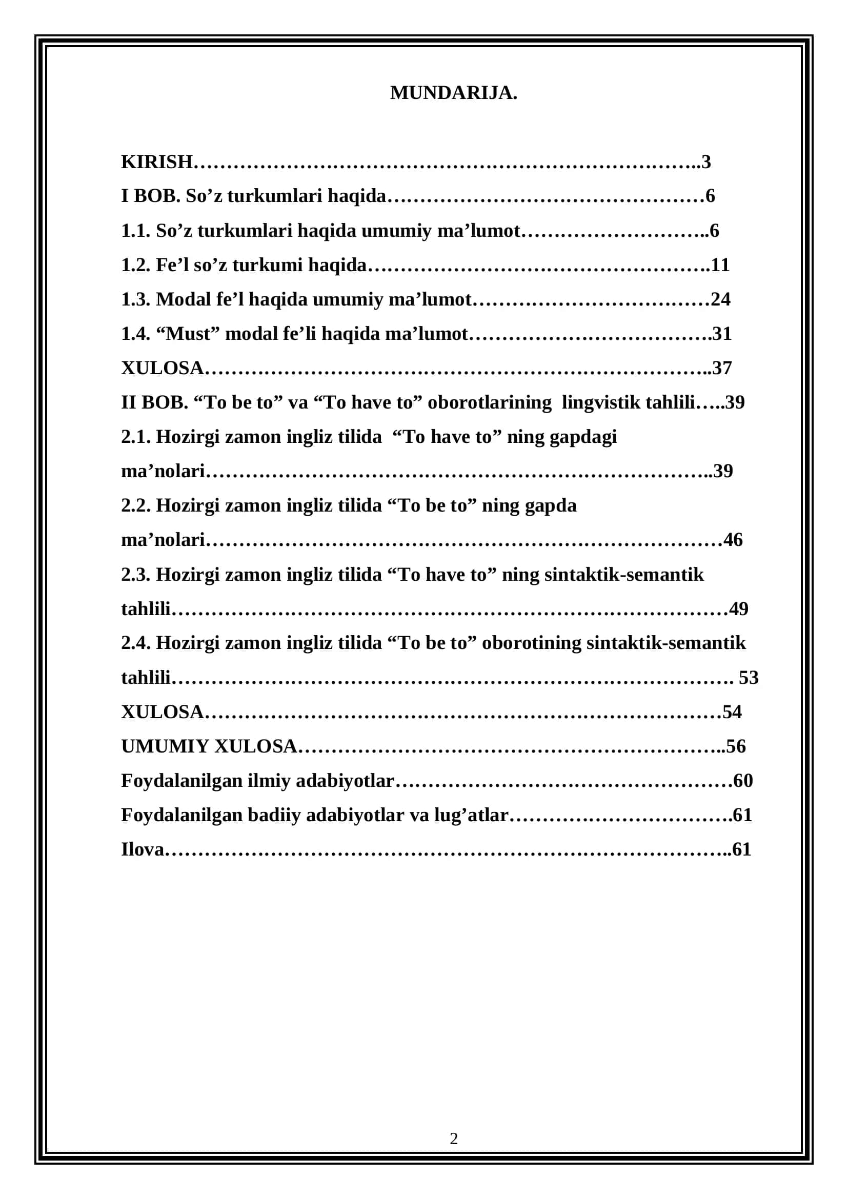 "To be to" va "To have to"ning lingvistik tahlili 2