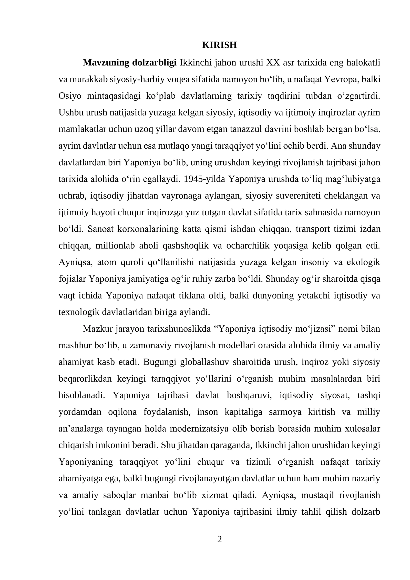 URUSHDAN KEYINGI YAPONIYANING IQTISODIY TARAQQIYOTI 2