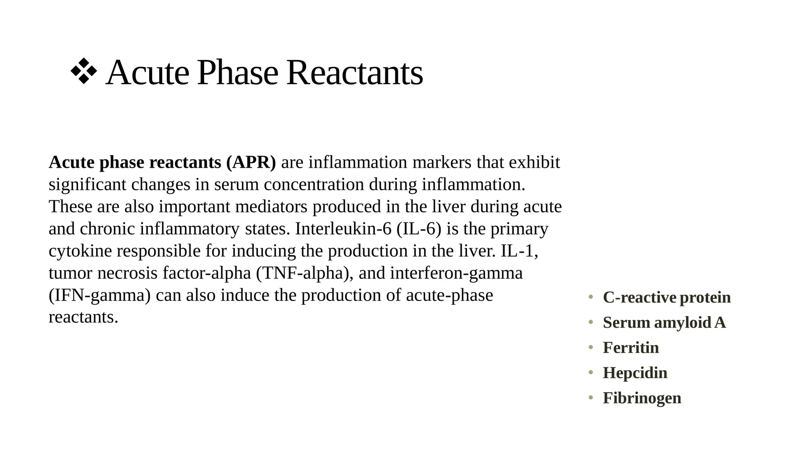 Acute Phase Reactants 2