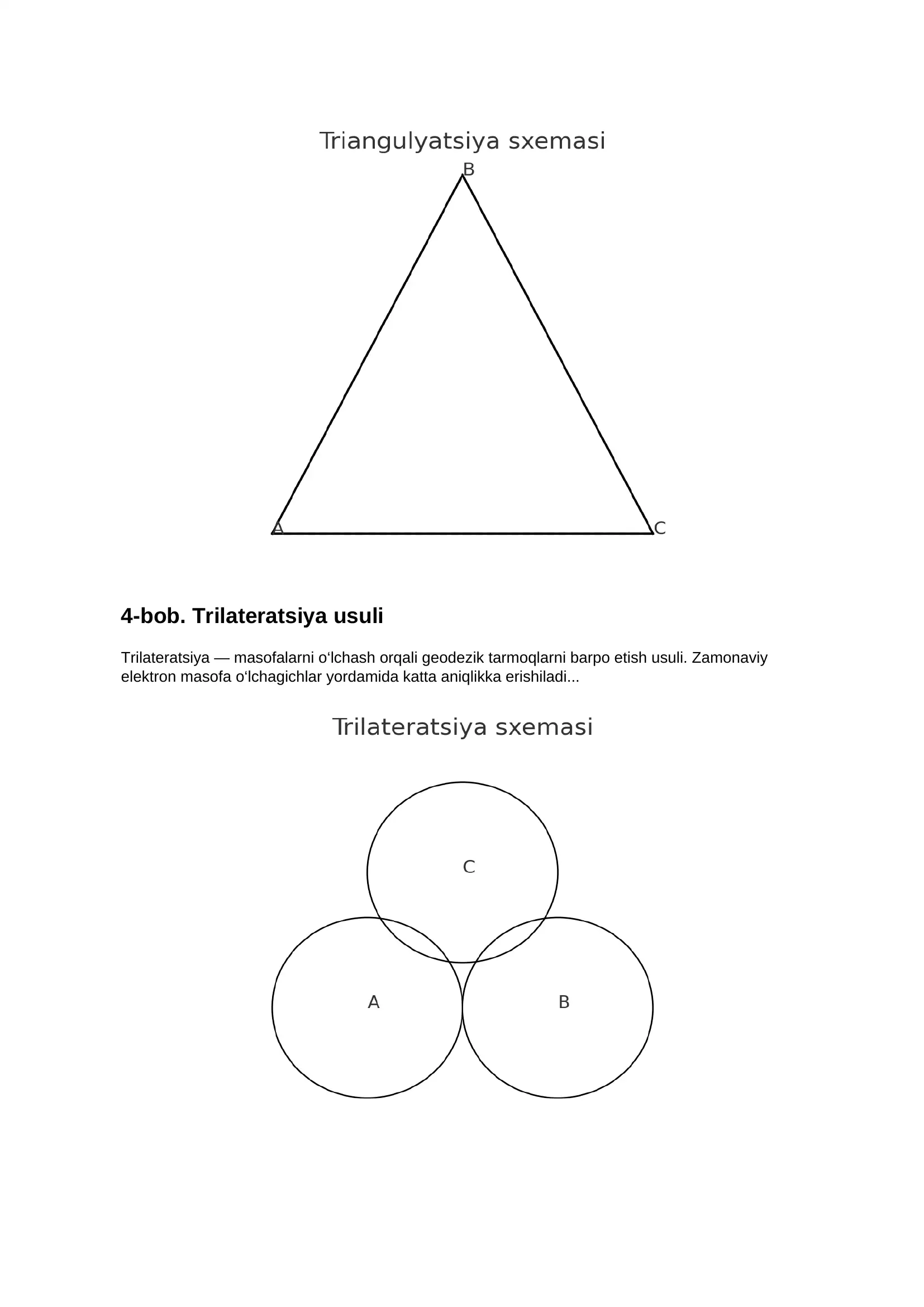 Geodezik ishlar va geodezik tarmoqlar 2