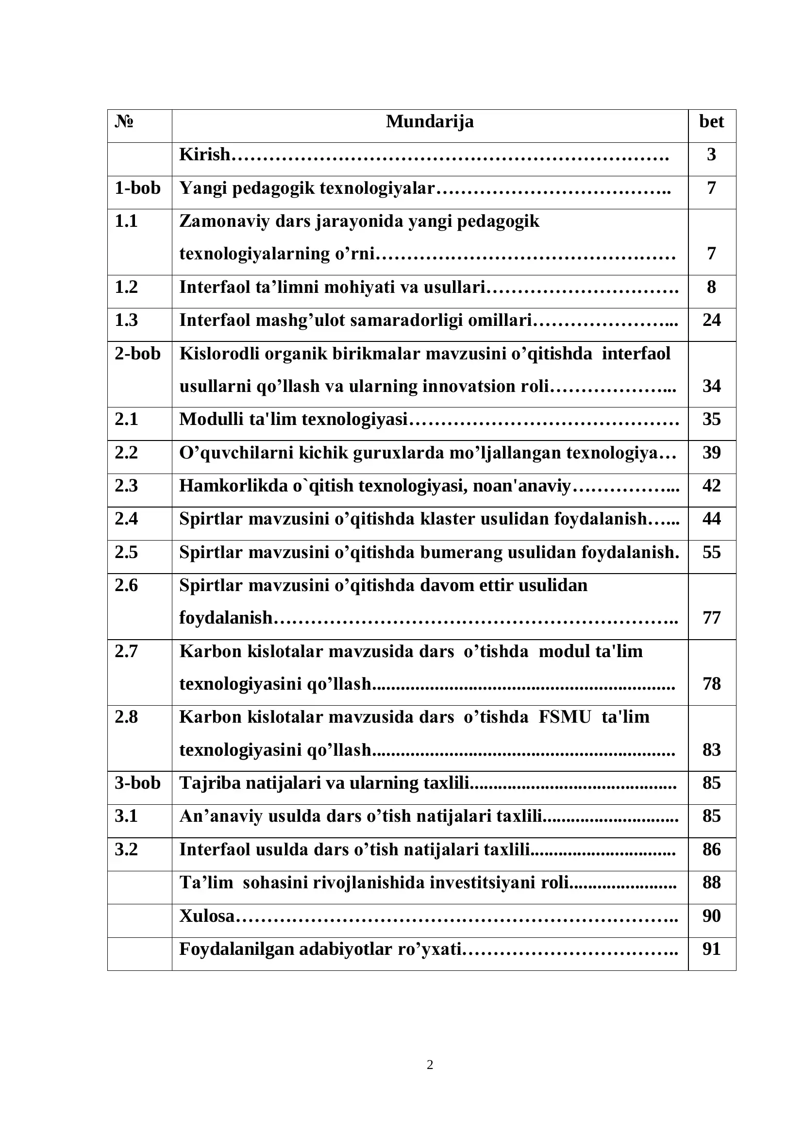 Kislorodli organik birikmalar mavzusini o’qitishda interfaol usullardan foydalanish 2