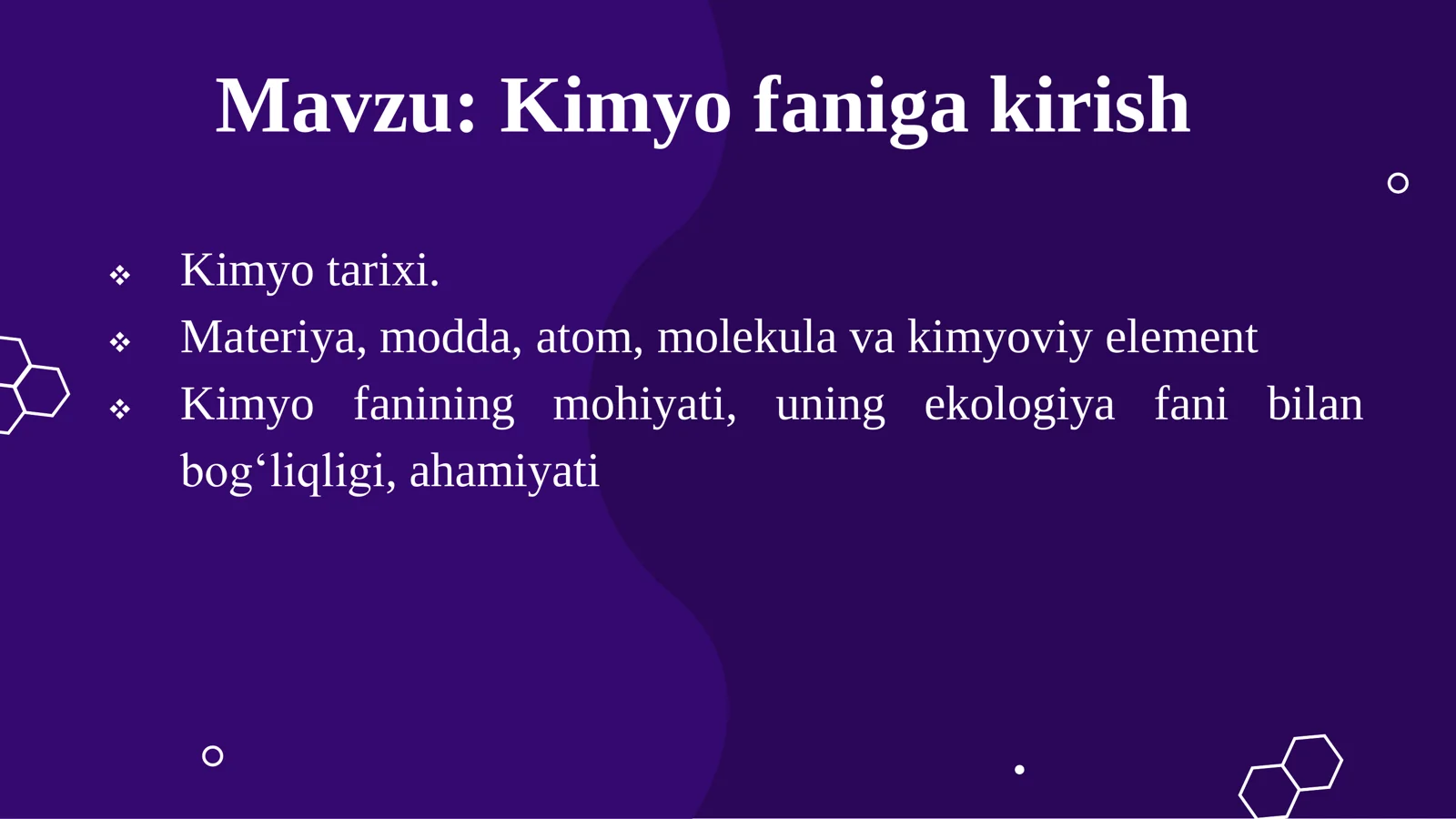 Kimyo faniga kirish 2