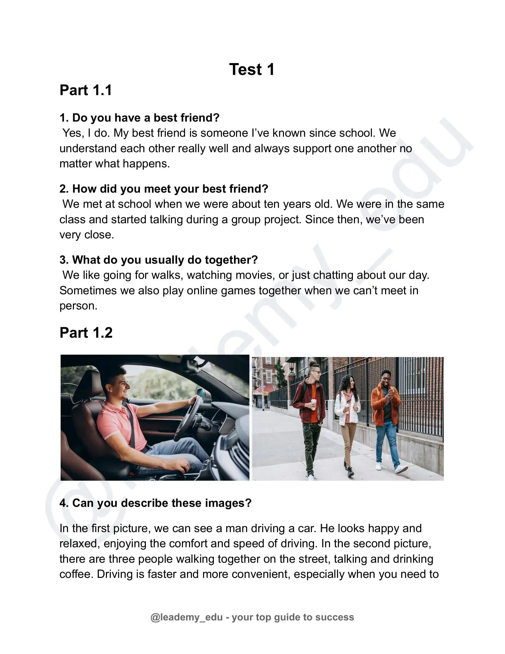 SPEAKING EXAM QUESTIONS 2