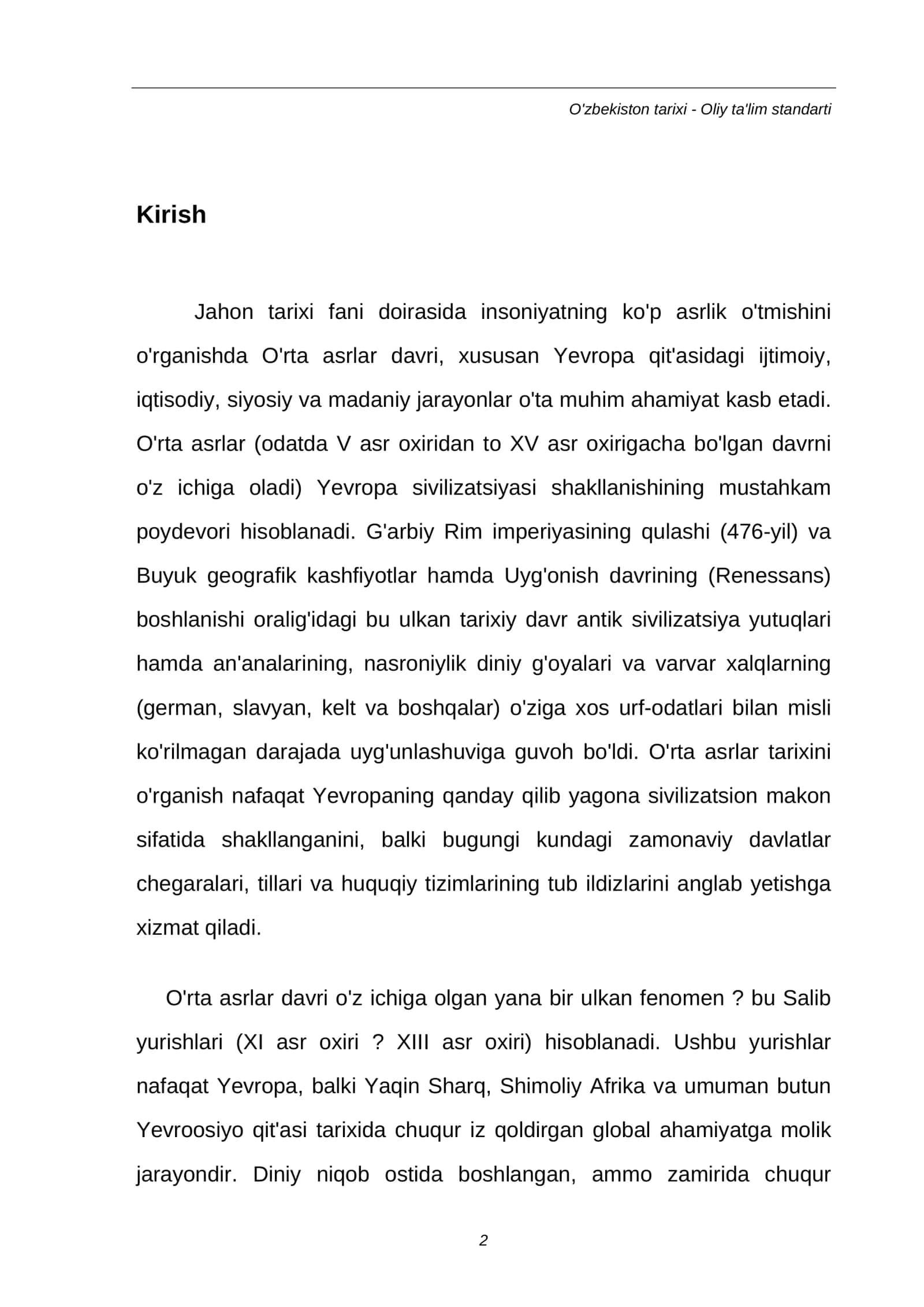O'rta asrlarda Yevropa va Salib yurishlarining oqibatlari 2