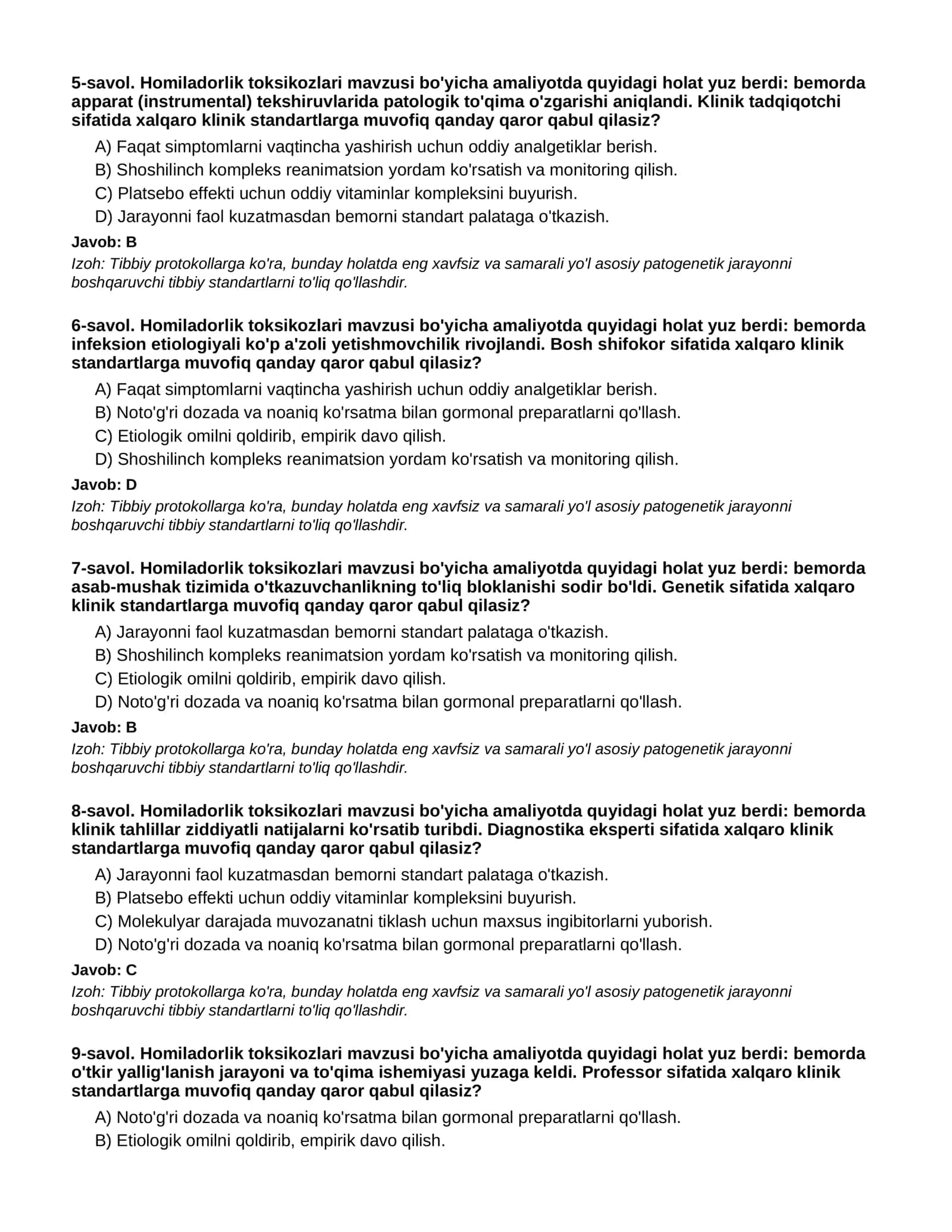 HOMILADORLIK TOKSIKOZLARI - 3-QISM 2