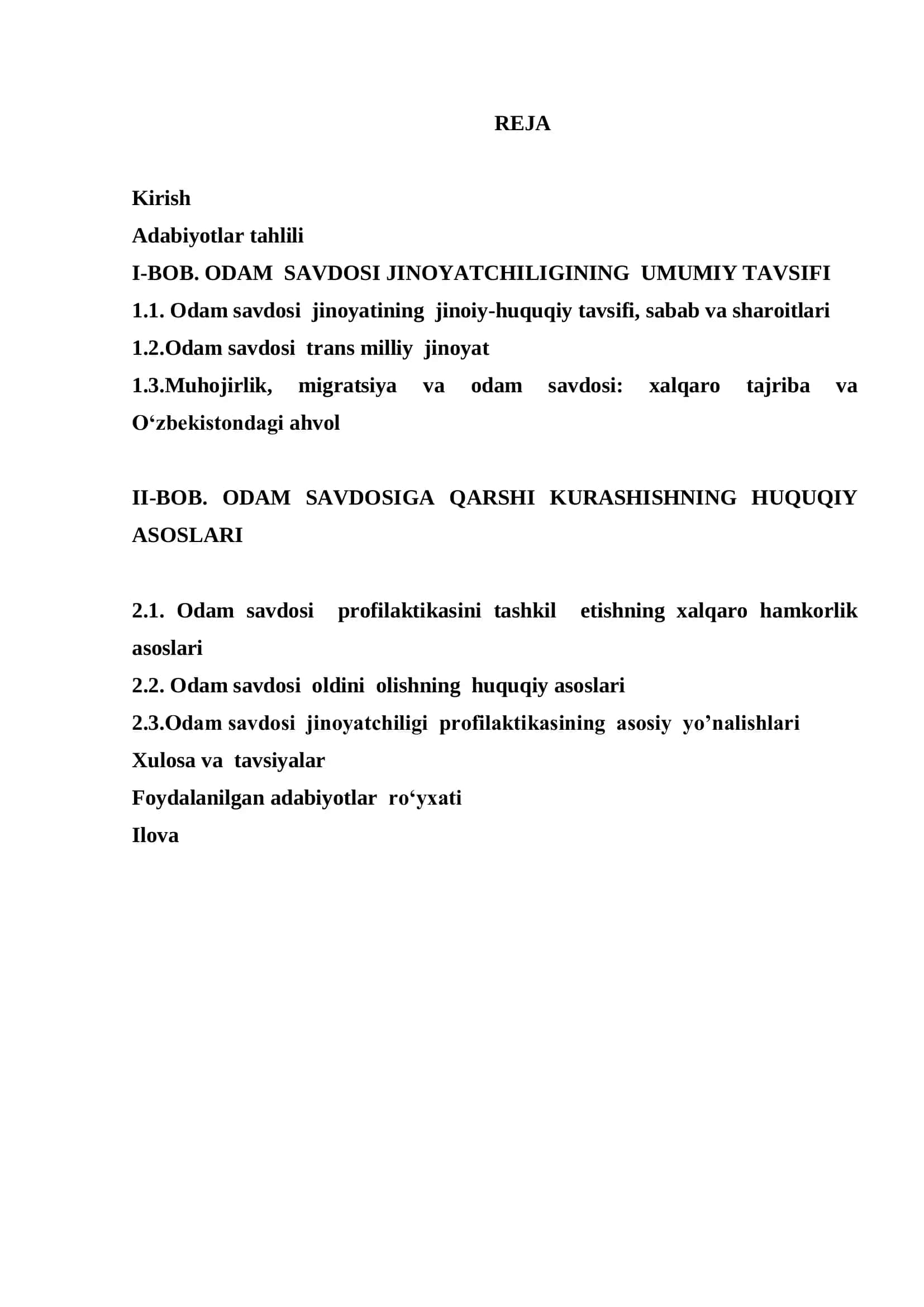 Odam savdosiga qarshi kurashish profilaktikasi masalalari 2