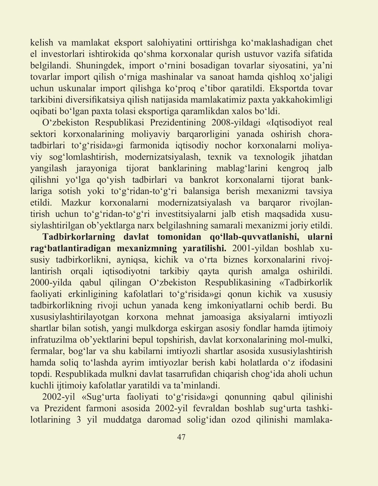 Iqtisodiyotni modernizatsiyalashtirish 2