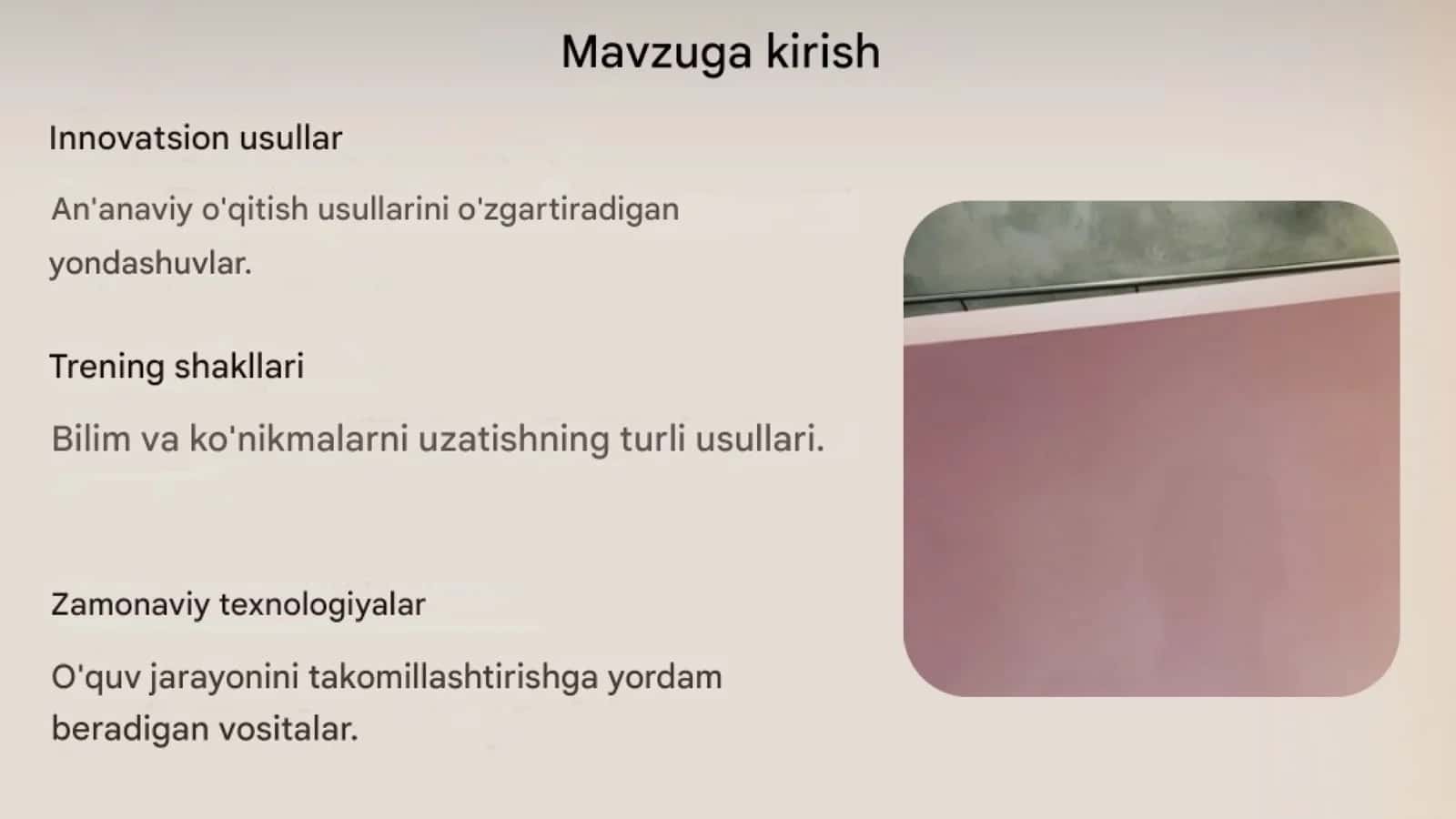 Ta'lim jarayonini Tashkil Etishning Innovatsion Shakl, Metod va Vositalari 2
