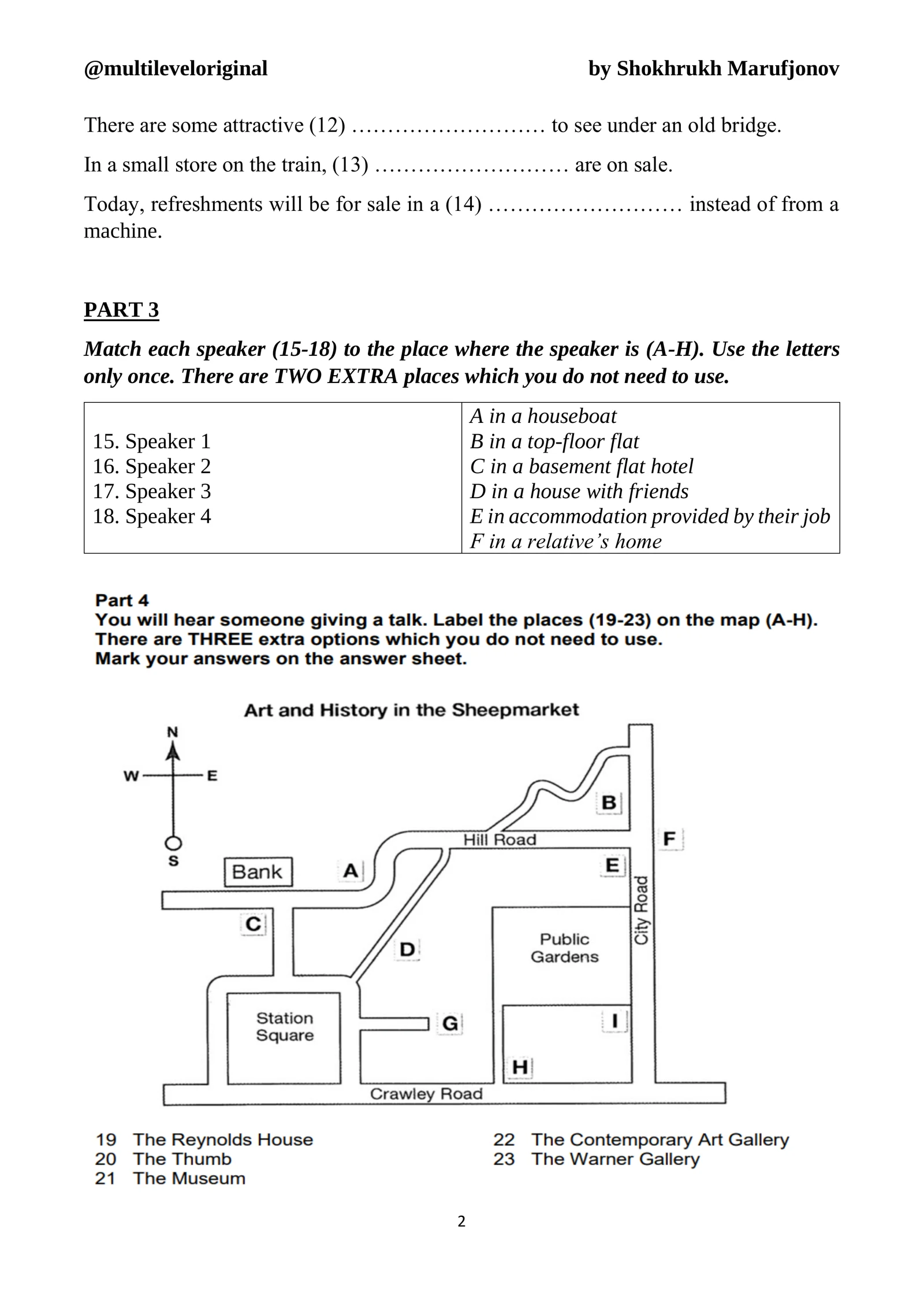 Full mock test (Listening and Reading ) 2