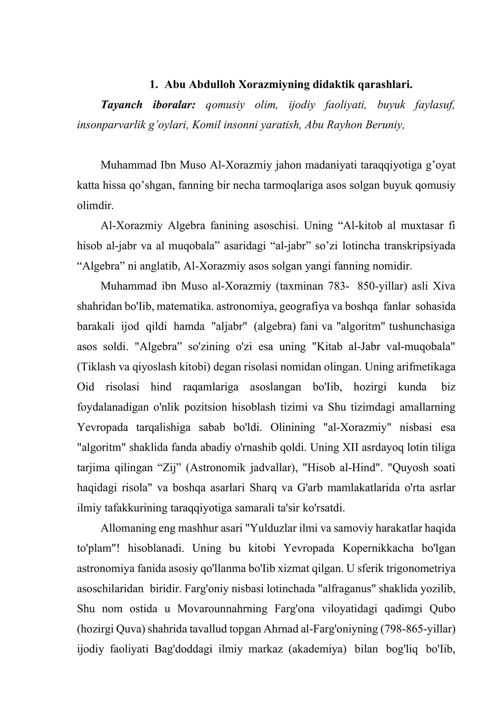 Sharq uyg’onish davrida pedagogik fikrlarning rivojlanishi. XIV asrning 2-yarmi va xvi asrda movaraunnahrda tarbiya, maktab va pedagogik fikrlar rivoji 2