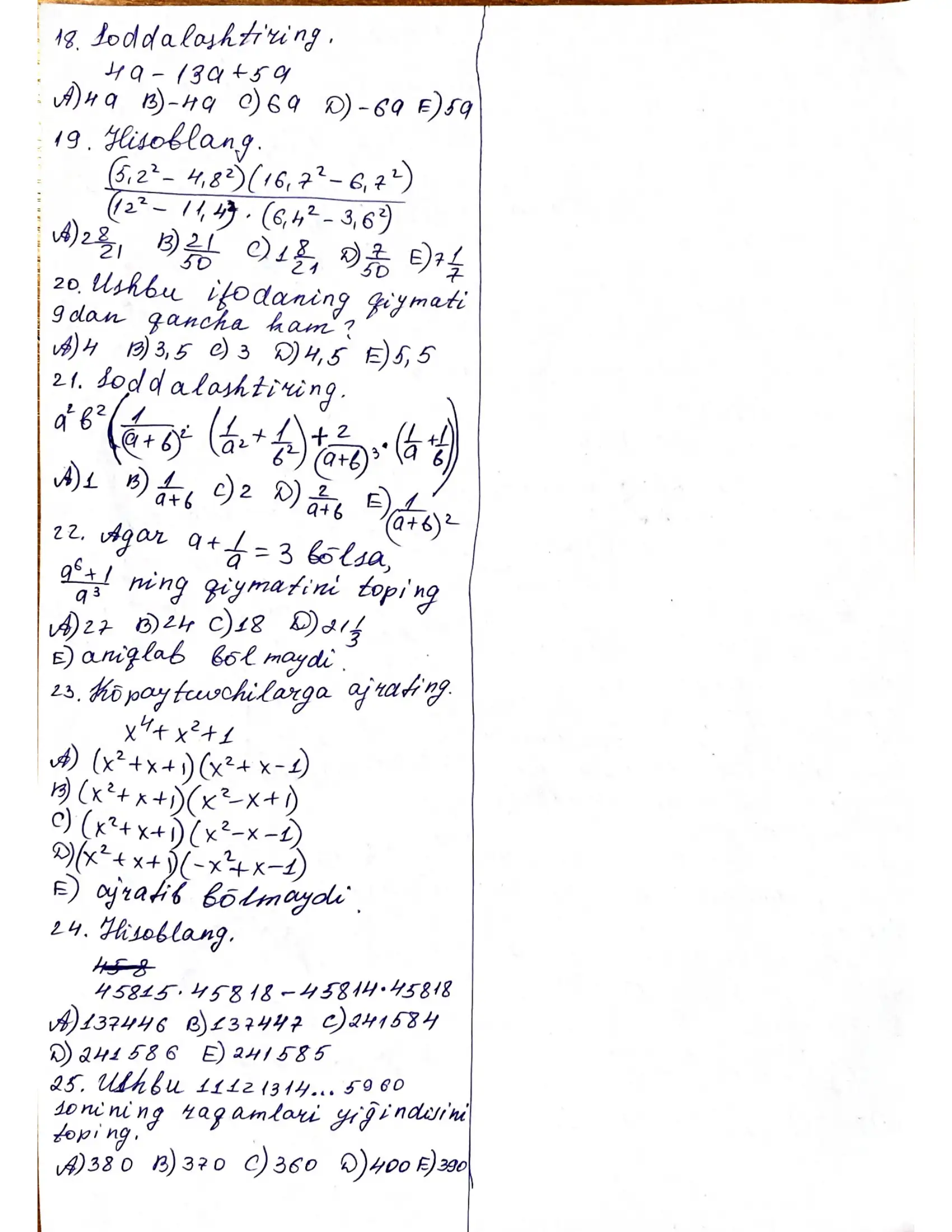 matematika test 2