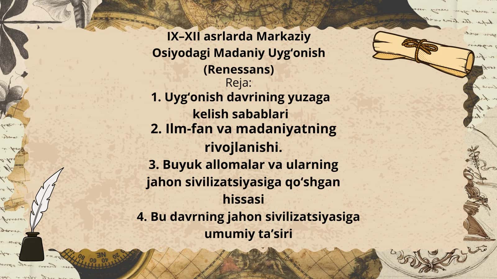 Uyg‘onish davrini o‘qitish 2