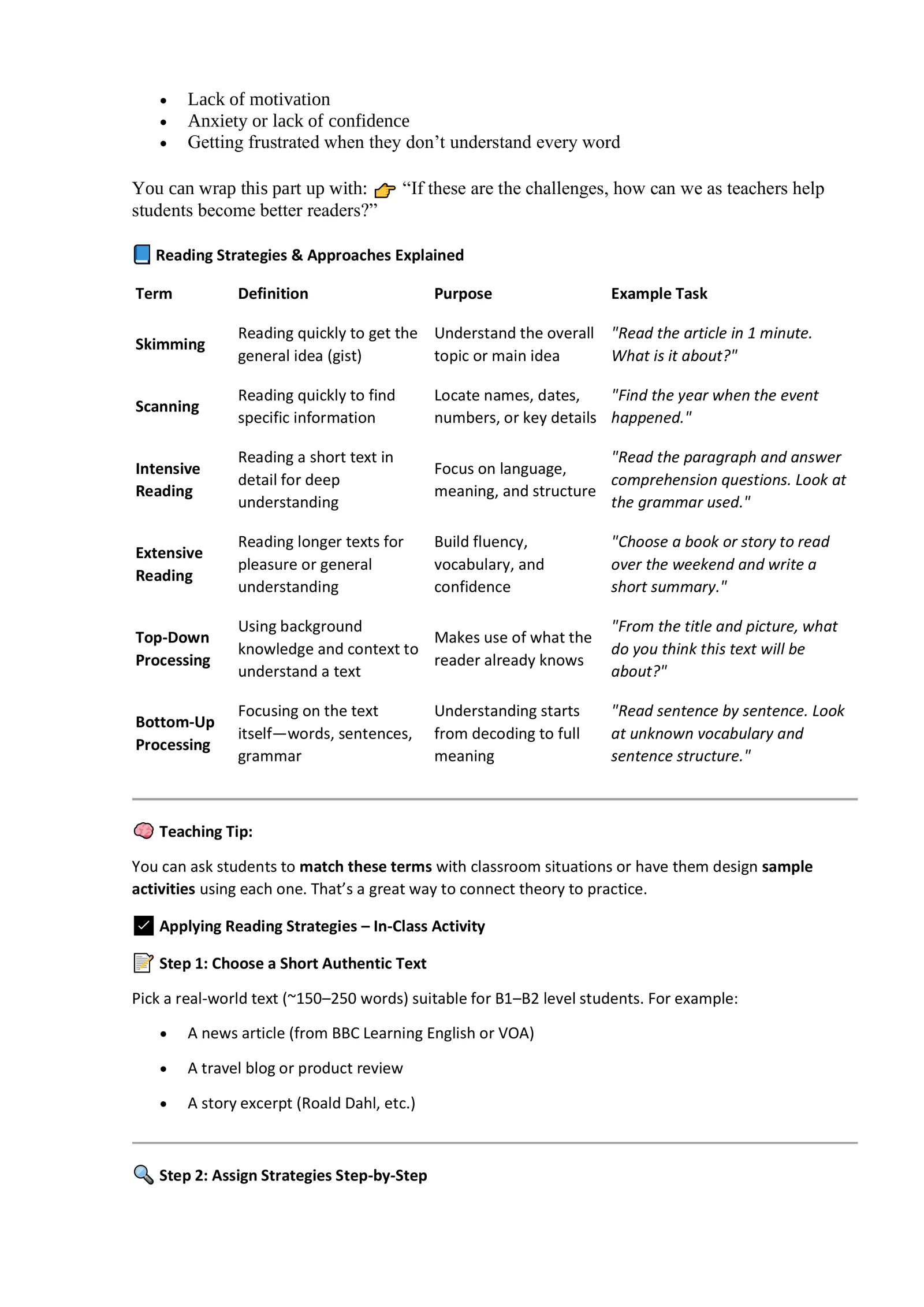 Developing Reading Skills 2