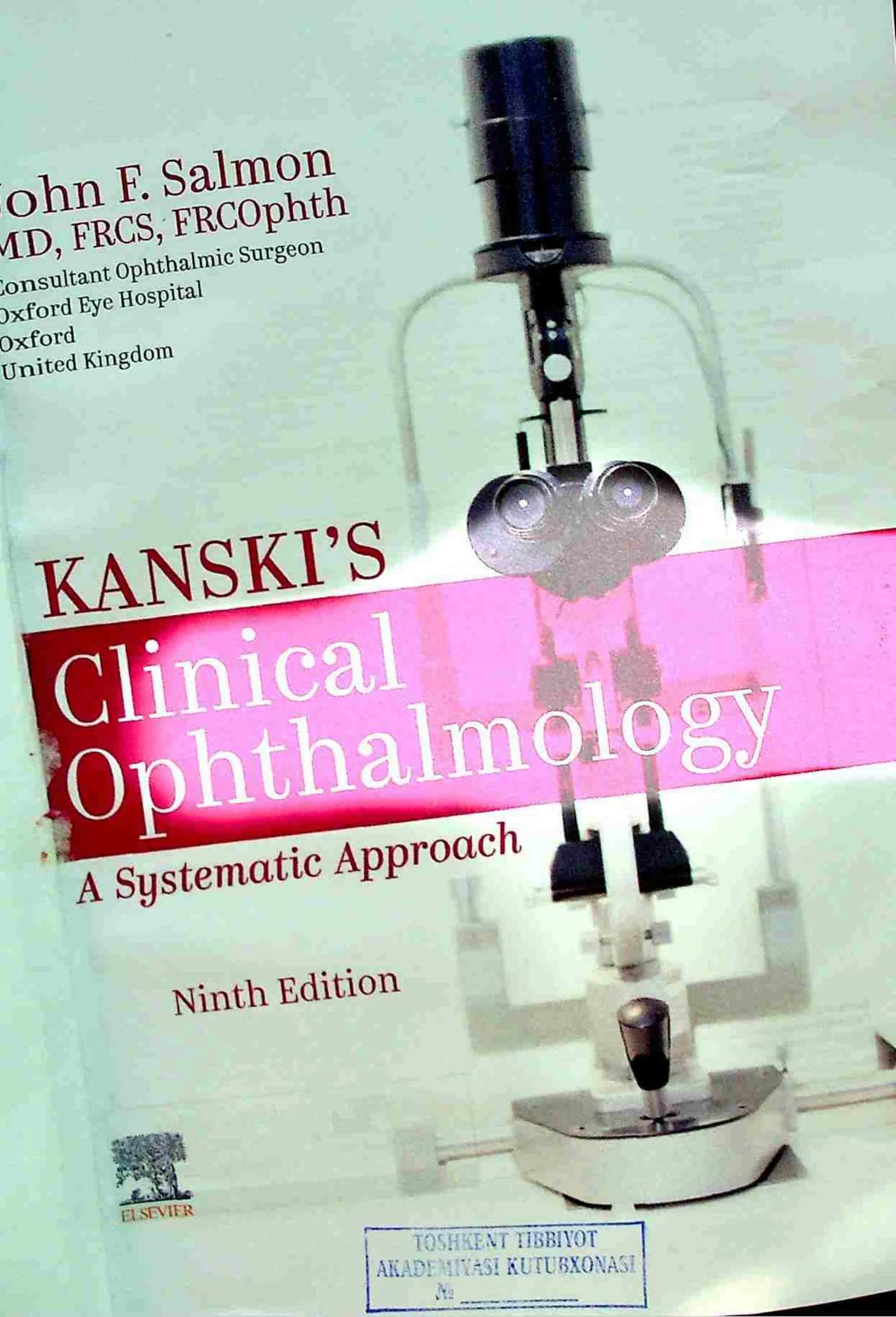 John F. Salomon Clinical Ophthalmology. Ninth edition. 2