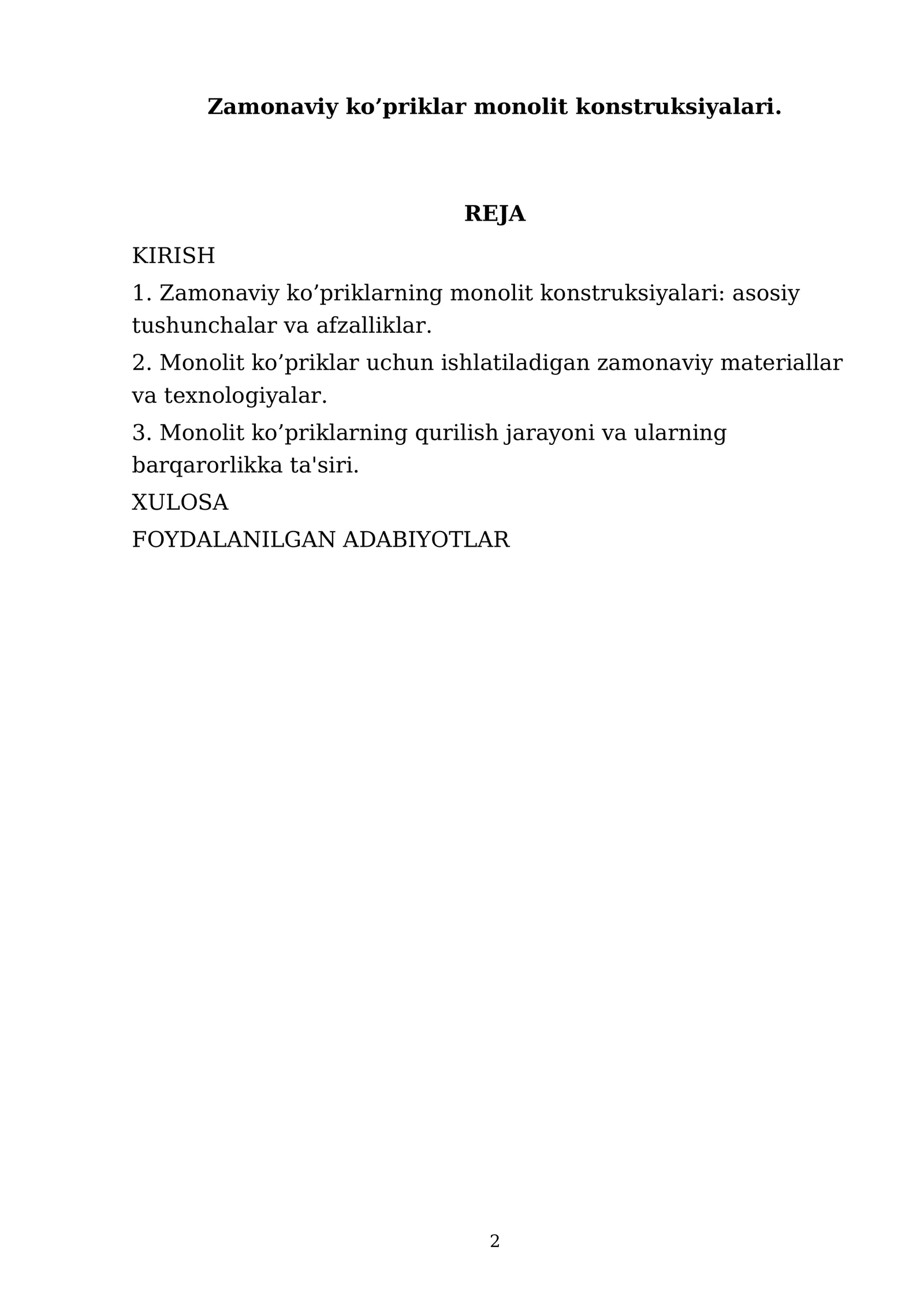 Zamonaviy ko’priklar monolit konstruksiyalari 2