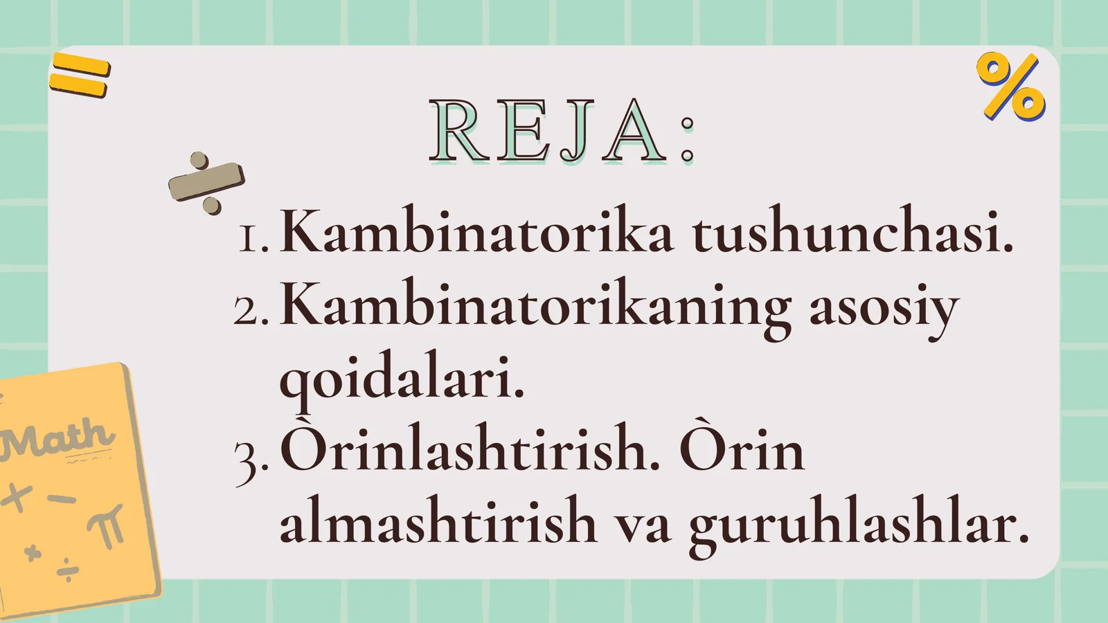 kombinatorika elementlari 2