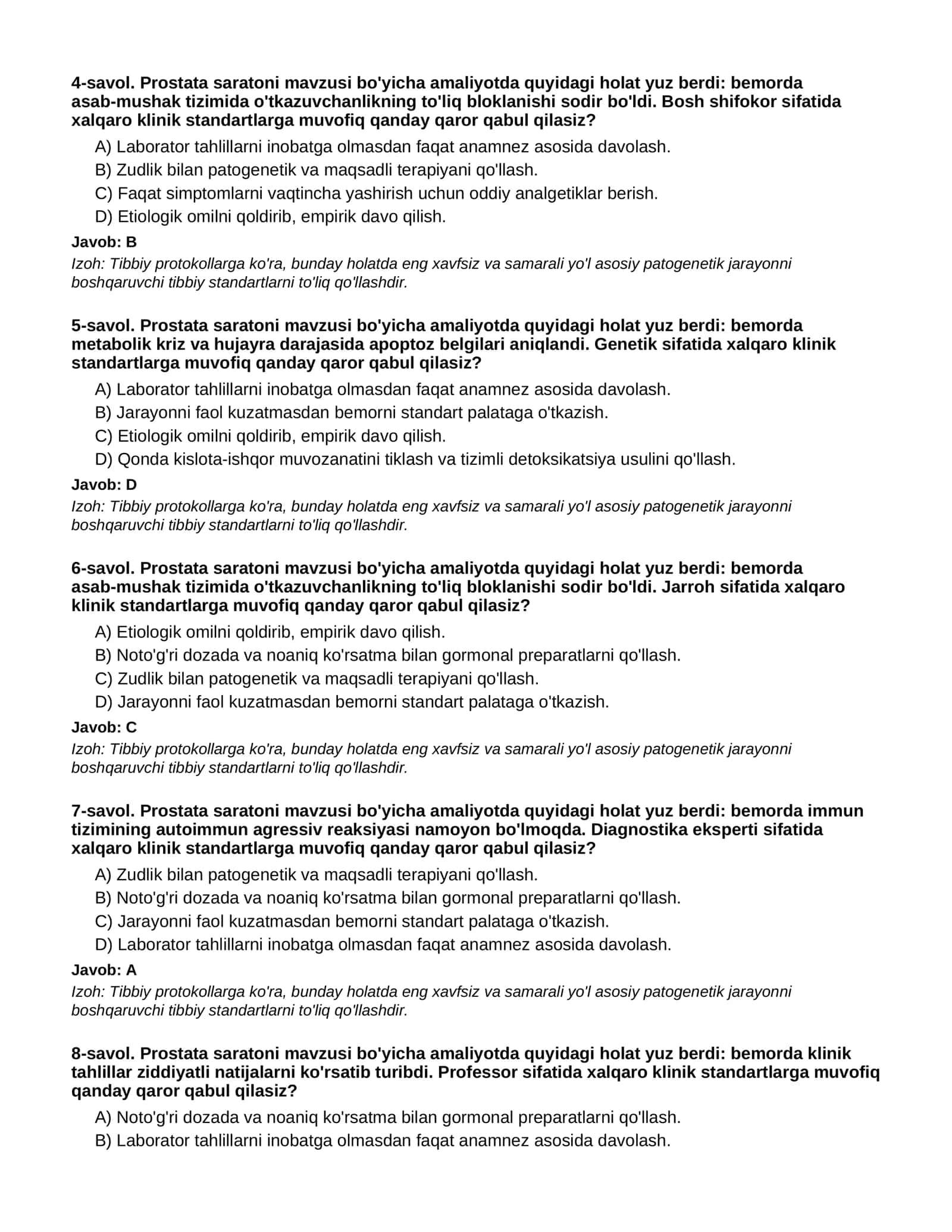 PROSTATA SARATONI - 1-QISM 2