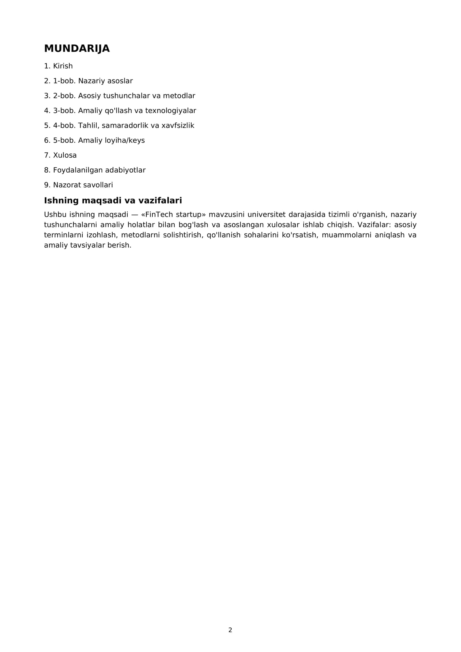 FinTech startup 2