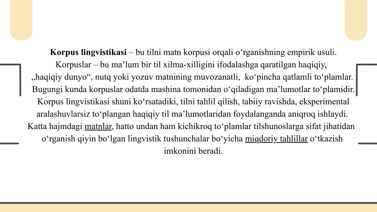 Korpus lingvistikasining rivojlanishi 2