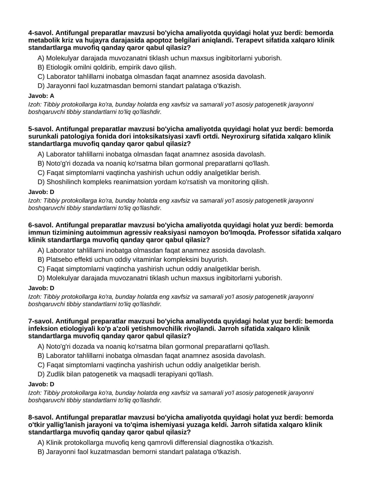 ANTIFUNGAL PREPARATLAR - 1-QISM 2