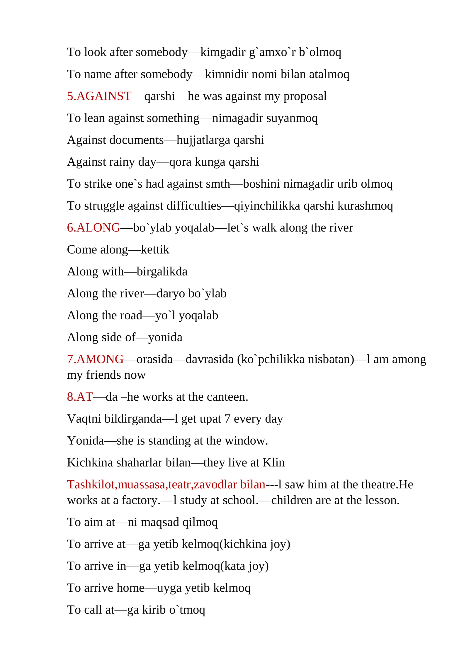 PREPOSITIONS AND PREPOSITIONAL COMBINATIONS 2