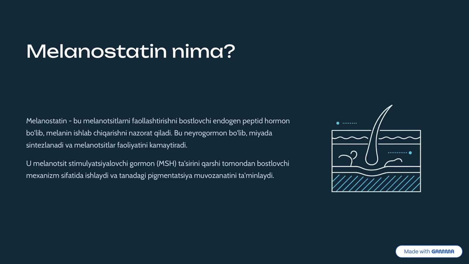 Melanostatin: Sintezi, Tuzilishi va Ta'siri 2